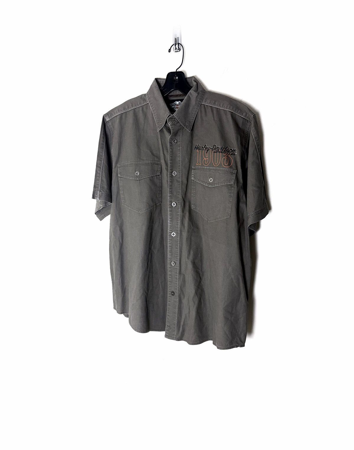 Harley Davidson Harley Davidson Embroidered Work Shirt Size US L / EU 52-54 / 3 - 3 Thumbnail