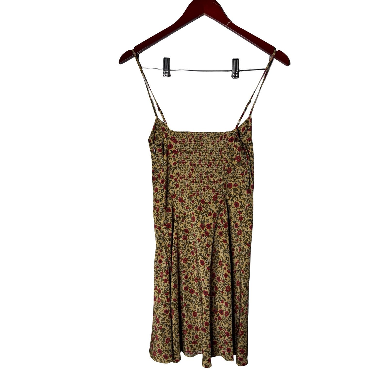 Realisation Par Realisation Par Inez Dahlia Silk Dress in gold red floral S Size S / US 4 / IT 40 - 3 Thumbnail