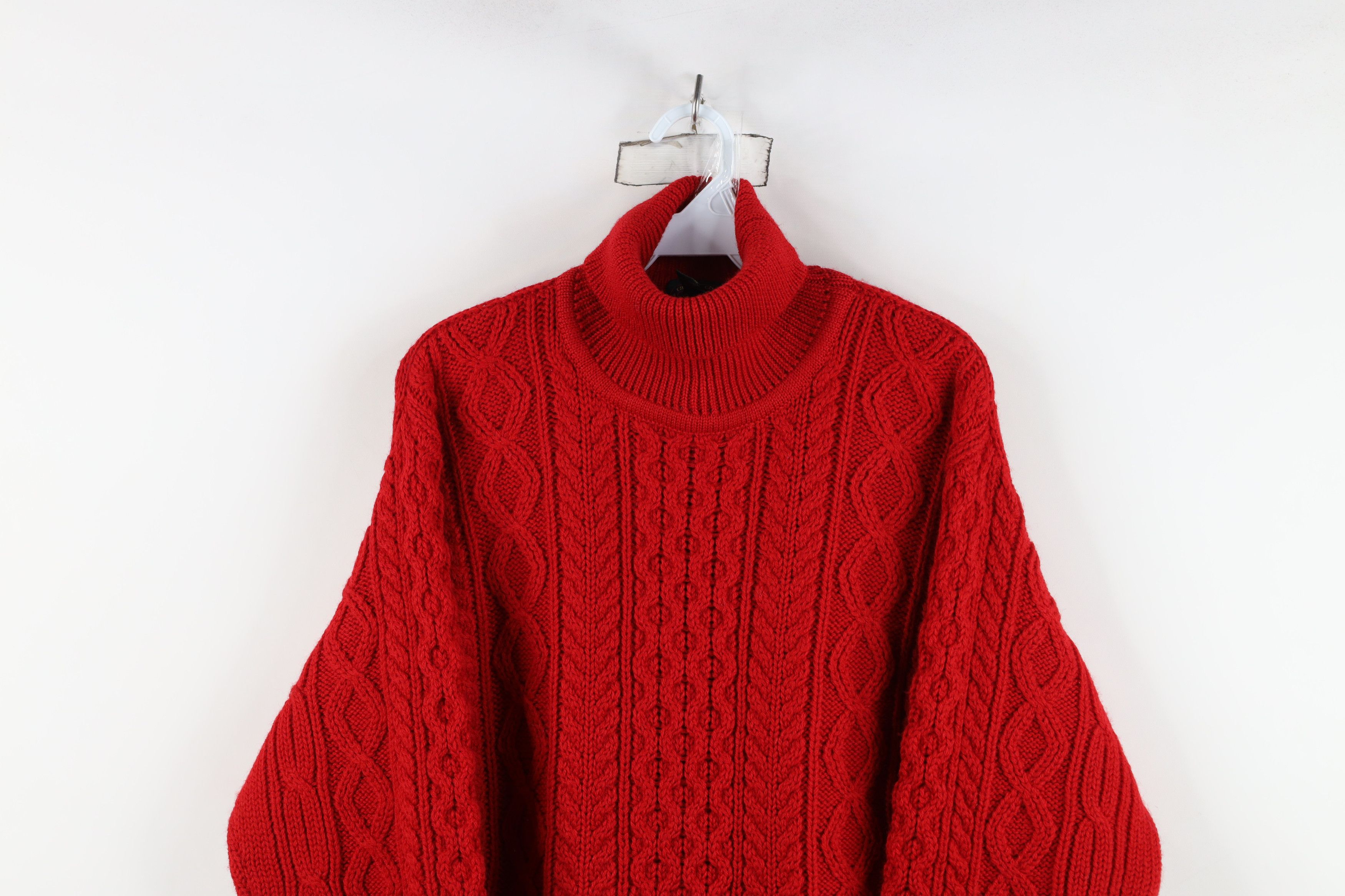 Vintage Vintage 90s Streetwear Fisherman Knit Turtleneck Sweater Size L / US 10 / IT 46 - 2 Thumbnail