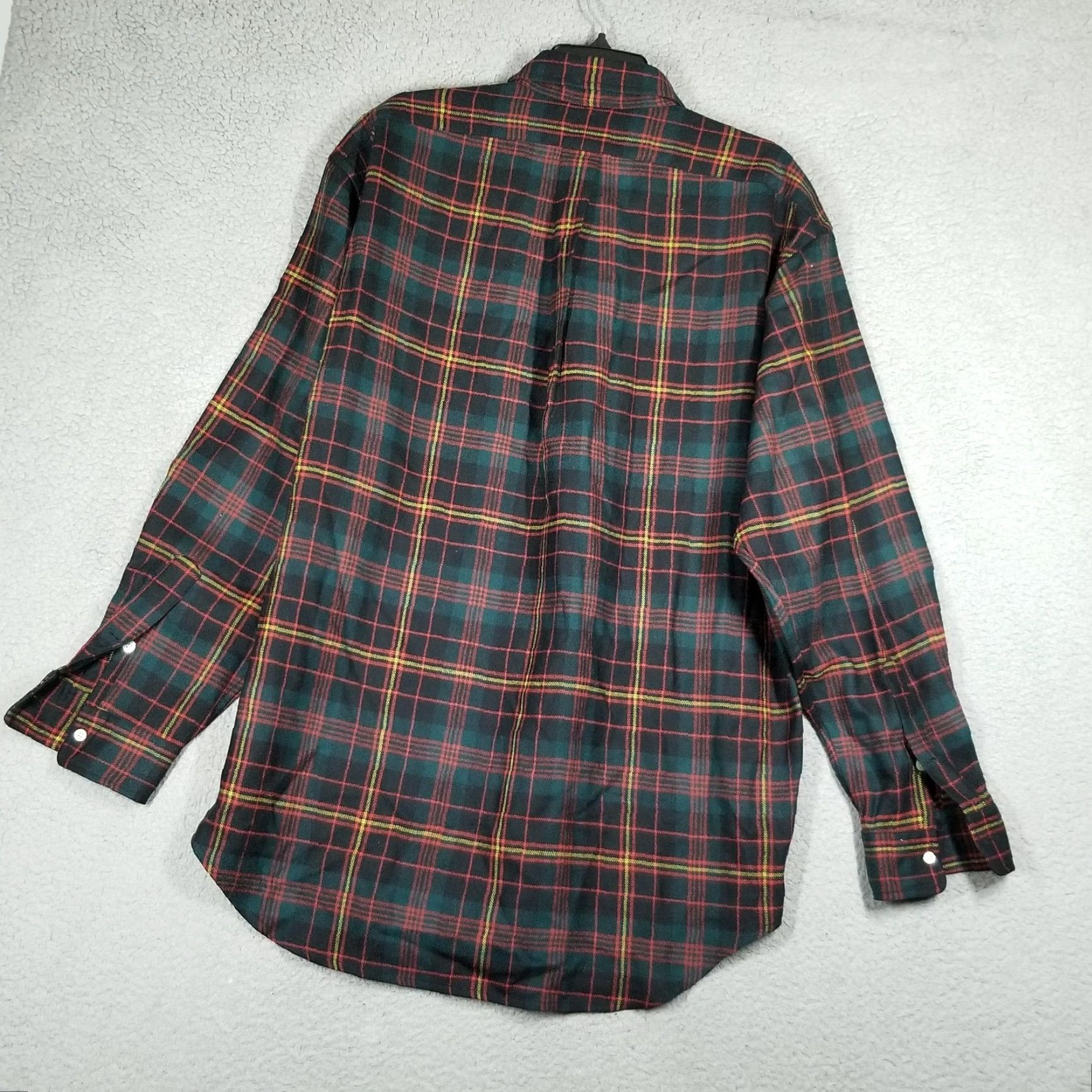Polo Ralph Lauren VINTAGE Polo Ralph Lauren Flannel Shirt Mens Large Green Red Plaid Wool 90s Size US L / EU 52-54 / 3 - 2 Thumbnail