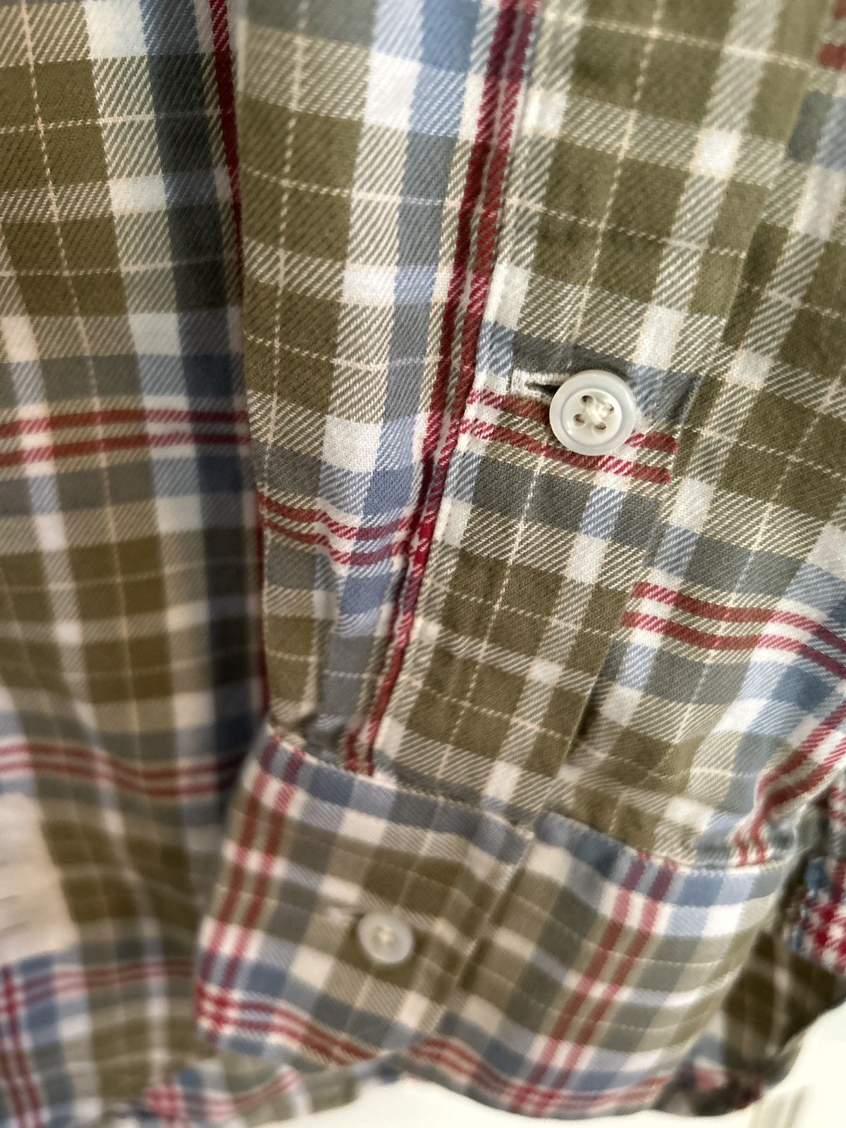 Thom Browne Green Plaid Lightweight Flannel Button Down Shirt Size US S / EU 44-46 / 1 - 4 Thumbnail