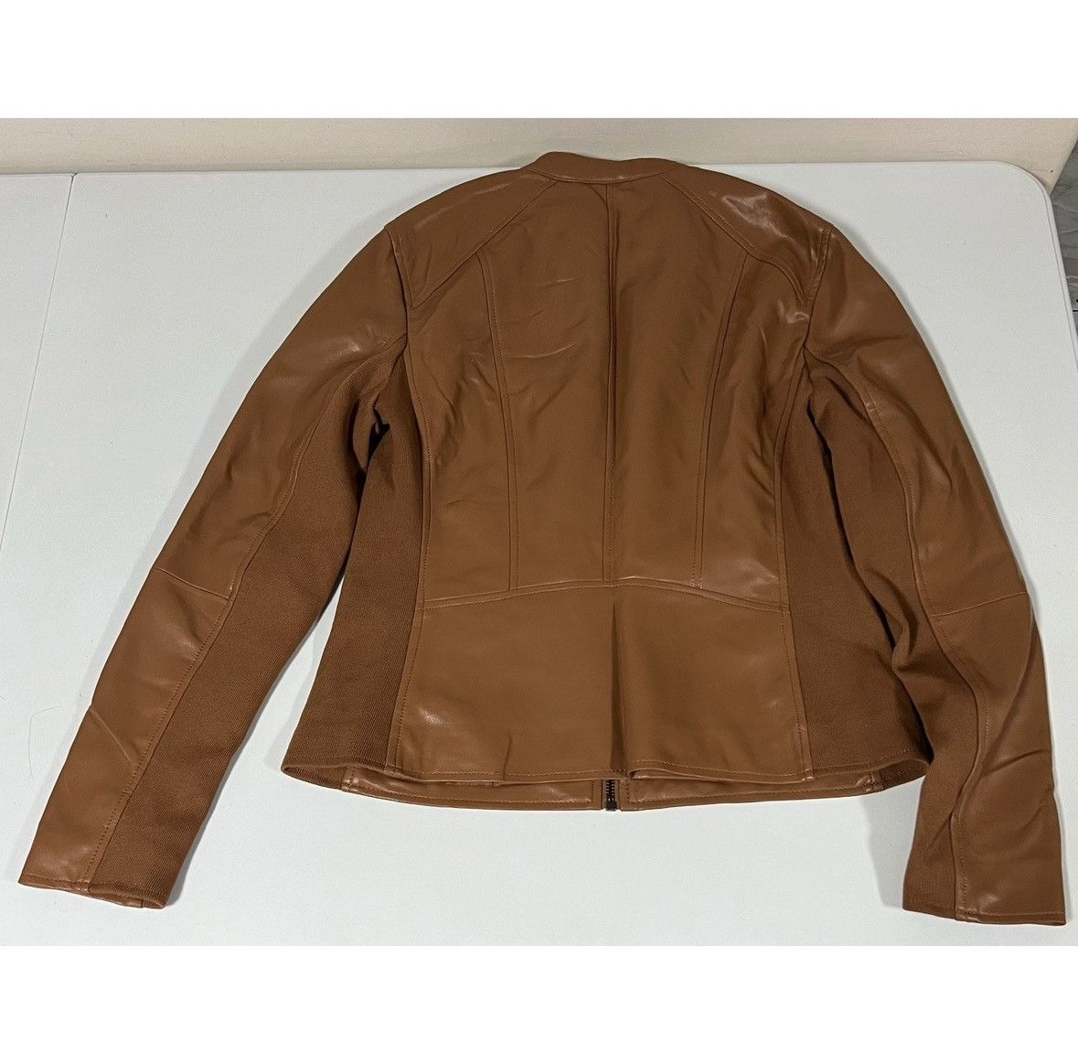 Kenneth Cole Kenneth Cole Leather Moto Jacket Coat Outerwear Size S 🤎✨ Size S / US 4 / IT 40 - 4 Thumbnail
