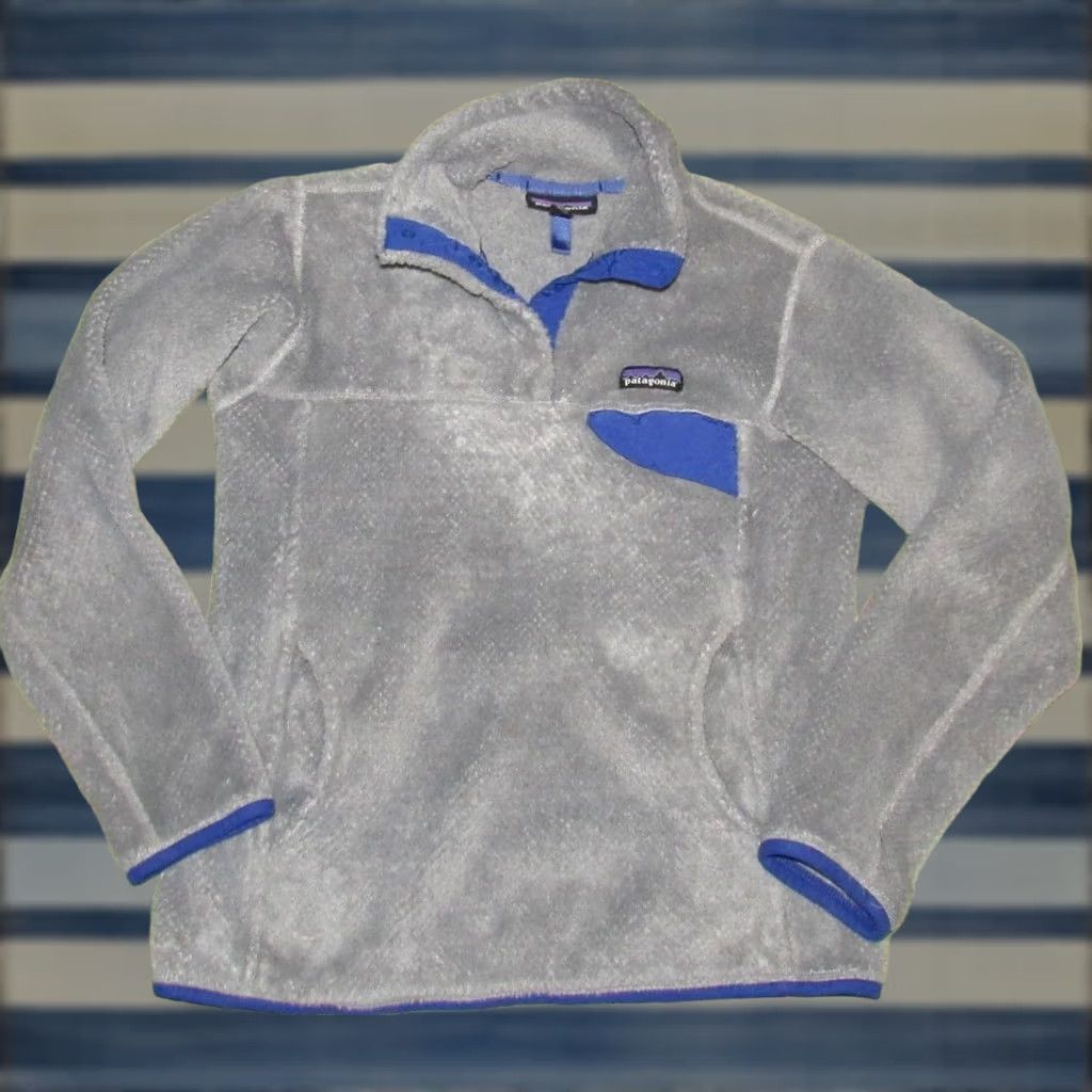 Patagonia PATAGONIA Grey Blue Snap T Sweater Re Tool Fleece Small S Size S / US 4 / IT 40 - 1 Thumbnail