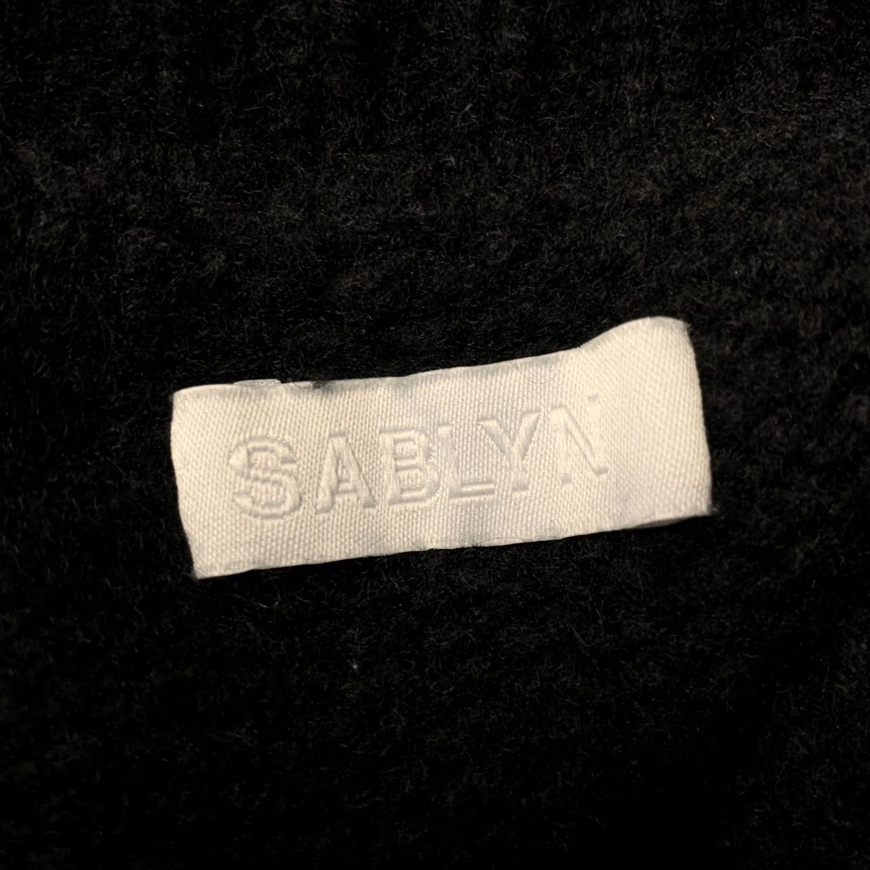 Vintage SABLYN Size L Black Cashmere Polyester Turtleneck Sweater Size L / US 10 / IT 46 - 5 Thumbnail