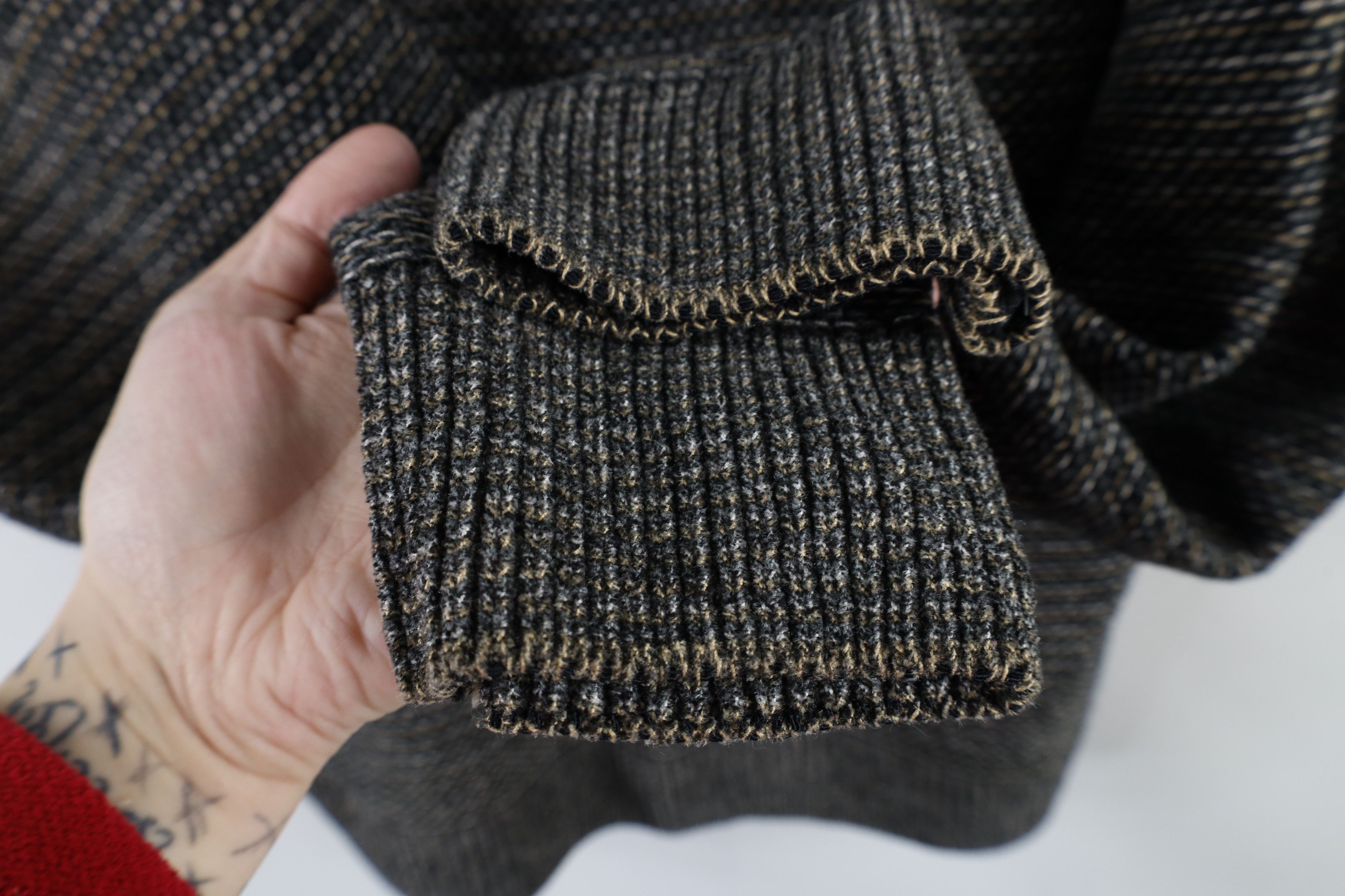 Vintage Vintage 90s Streetwear Striped Fleece Knit Crewneck Sweater Size US L / EU 52-54 / 3 - 5 Thumbnail