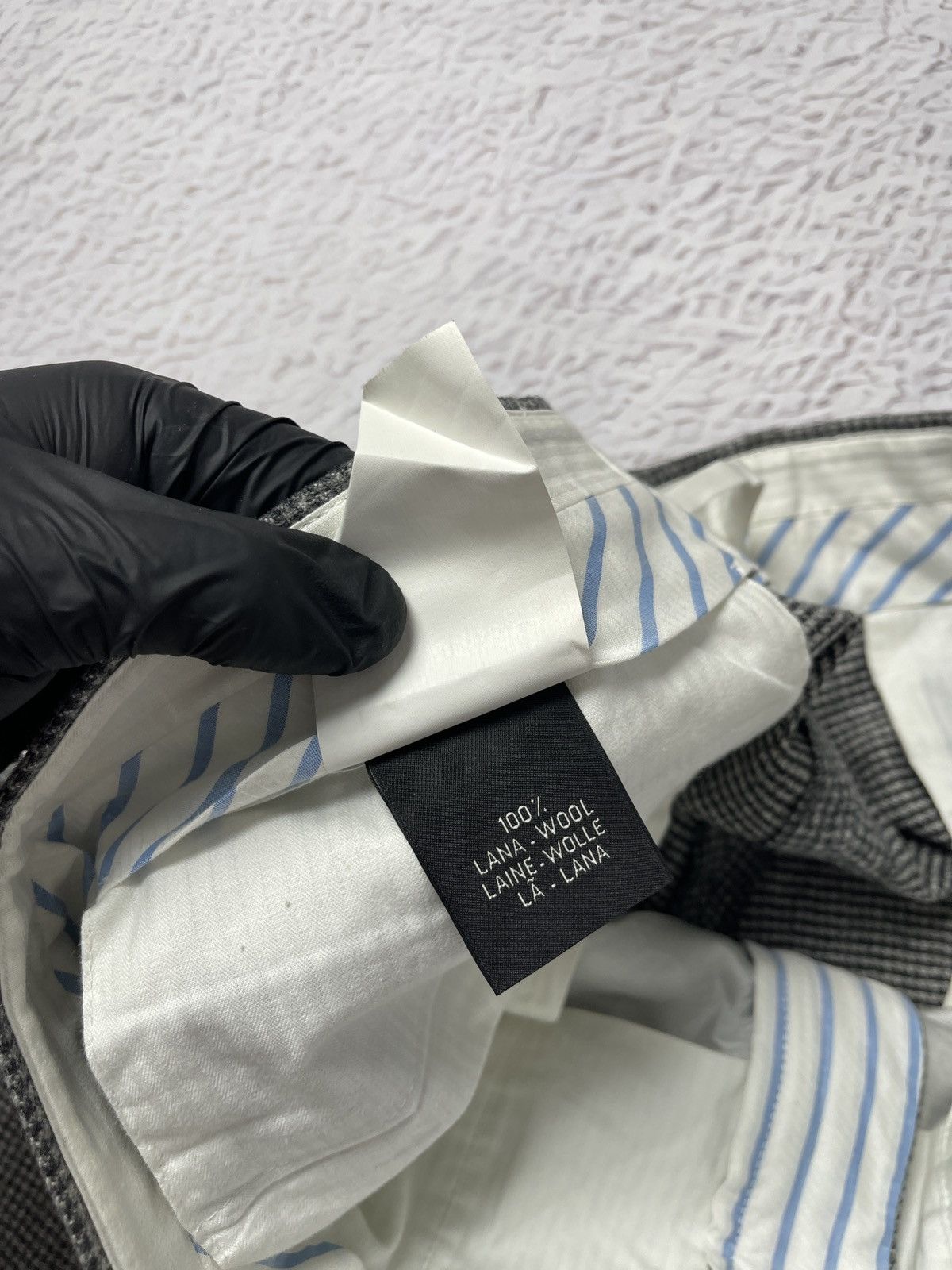Ermenegildo Zegna Ermenegildo Zegna grey wool Houndstooth dress casual pants Size US 32 / EU 48 - 13 Thumbnail