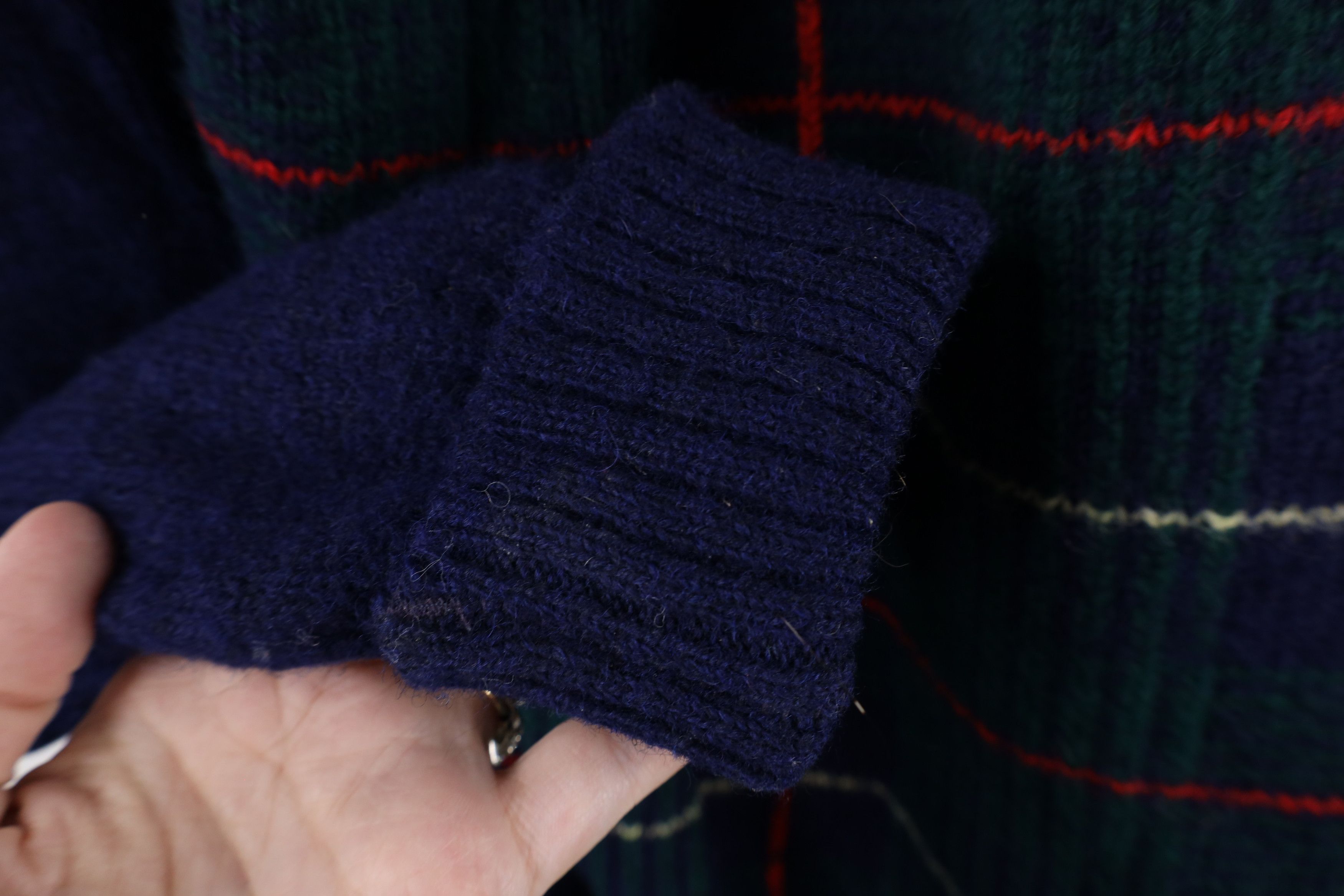 Vintage Vintage 70s Lord Jeff Spun Wool Knit Crewneck Sweater Plaid Size US L / EU 52-54 / 3 - 7 Thumbnail
