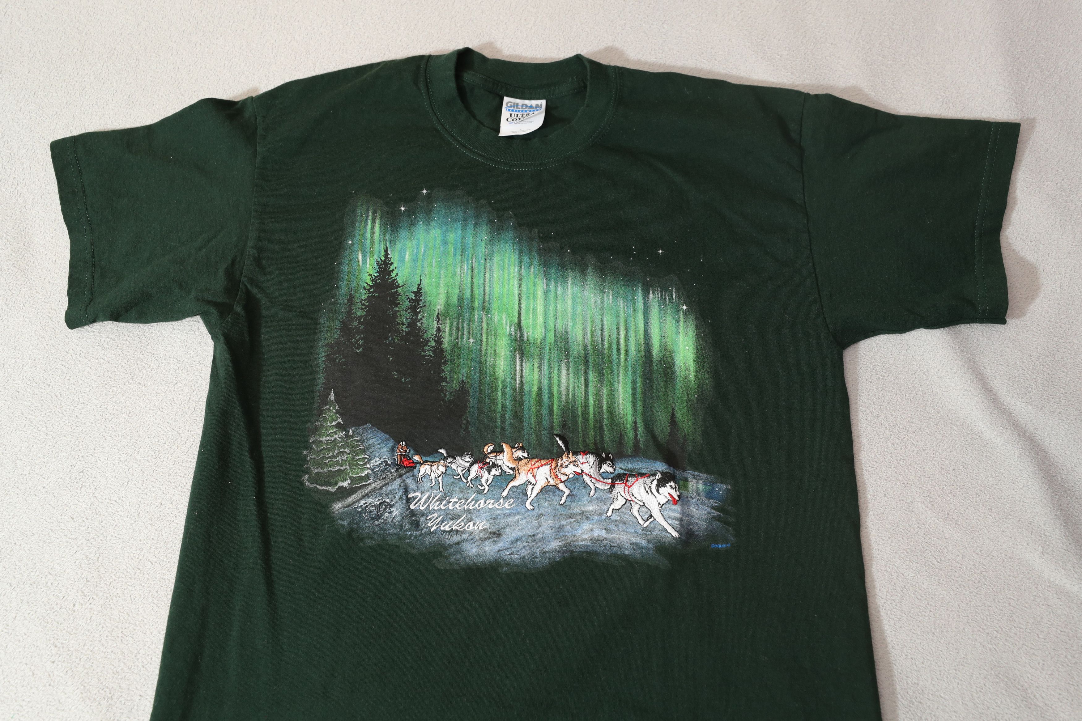 Gildan × Vintage Whitehorse Yukon Canada Sled Dog Daquin Tee (L) Size US L / EU 52-54 / 3 - 3 Thumbnail