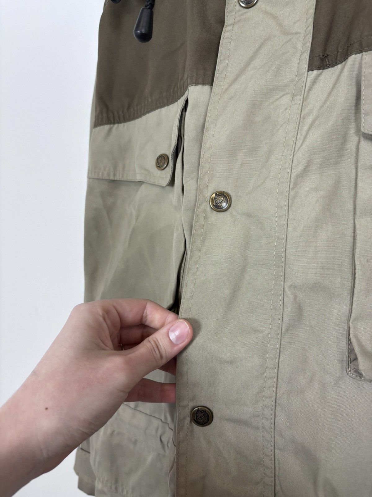 Fjallraven Fjallraven G-1000 Vintage Men’s Beige/Brown Hooded Jacket Size US M / EU 48-50 / 2 - 6 Thumbnail