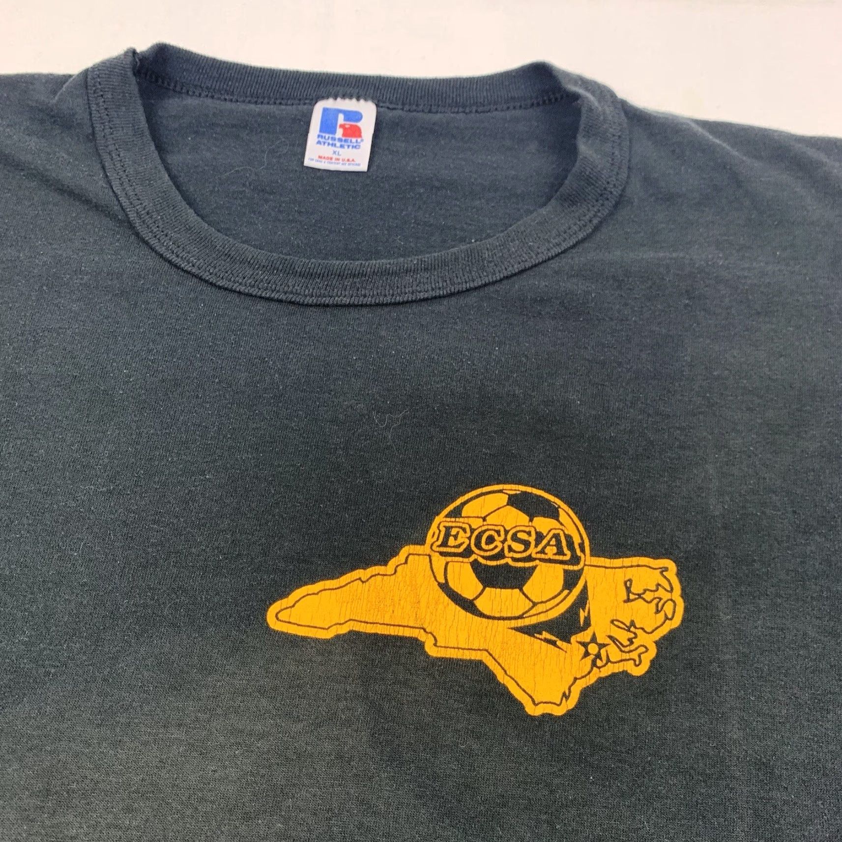 Russell Athletic VINTAGE Russell Athletic Soccer T-Shirt Adult XL Black 90s Coastal Cup 1994 Mens Size US XL / EU 56 / 4 - 6 Thumbnail