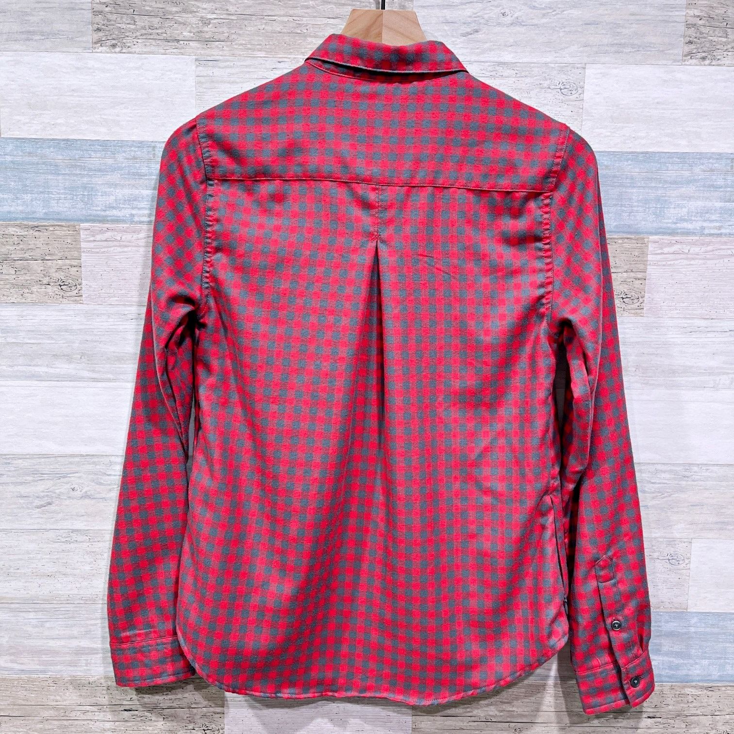 Other Horny Toad & Co Flannel Shirt Red Gray Gingham Womens S Size S / US 4 / IT 40 - 3 Thumbnail