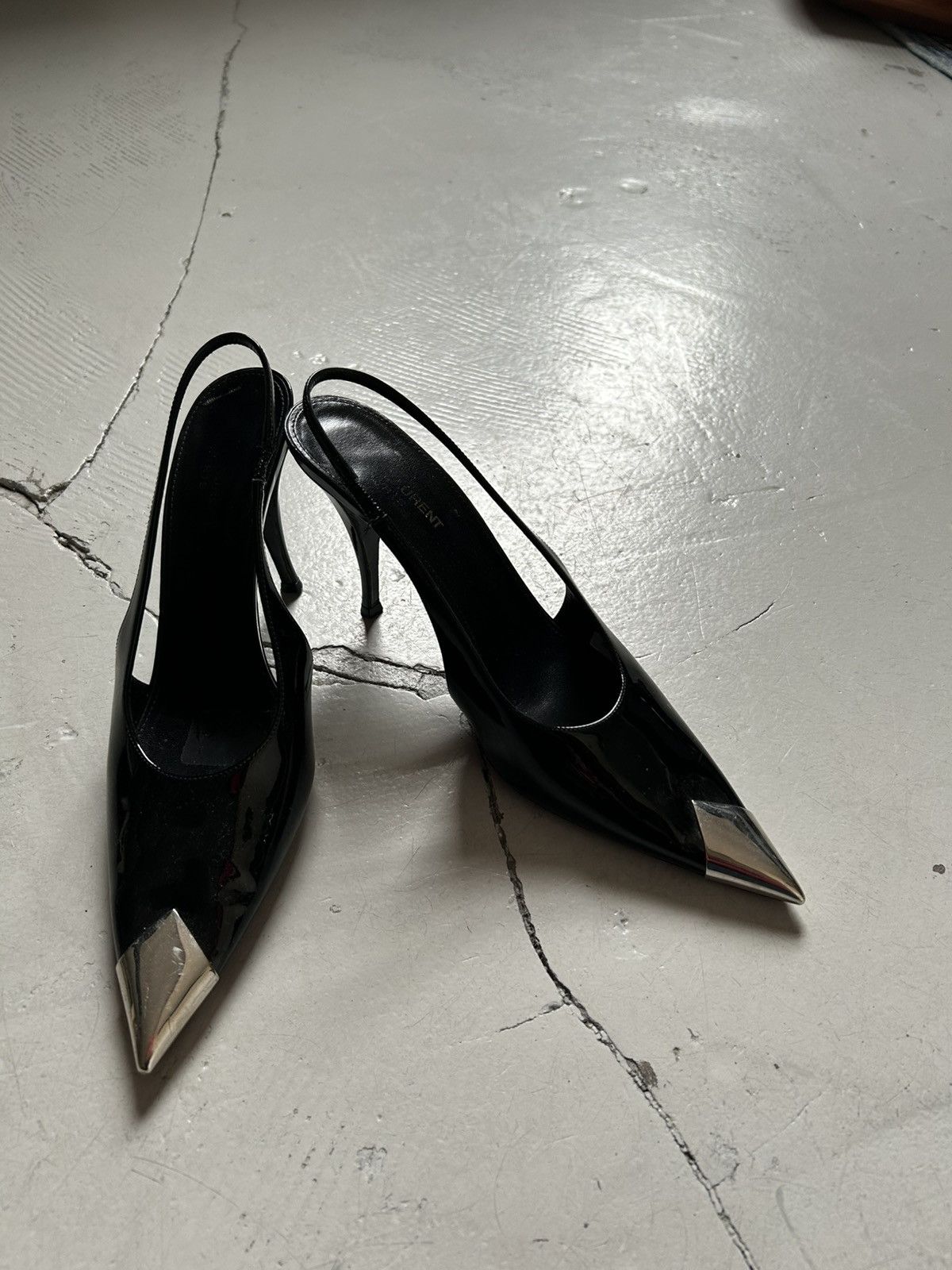 Yves Saint Laurent Black Silver YSL Hills Size US 10 / IT 40 - 8 Thumbnail