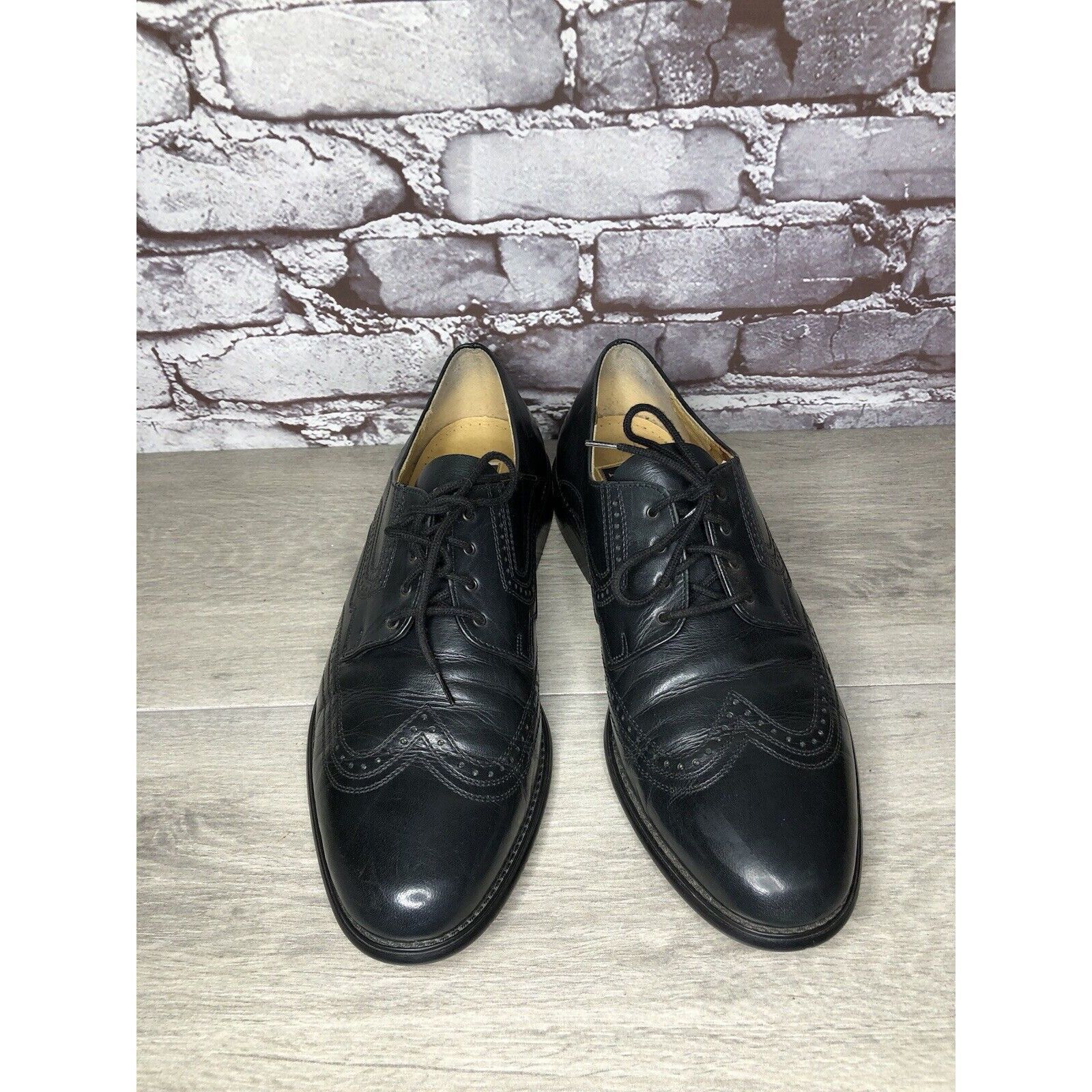 Other M. JOHN Classic Black Leather Wingtip Oxford Lace Dress Shoe Size US 10 / EU 43 - 23 Thumbnail
