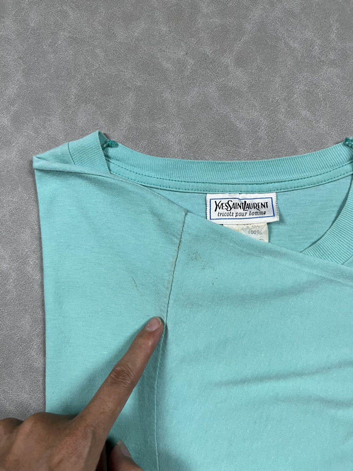 Yves Saint Laurent 90s YSL big logo tee Size US M / EU 48-50 / 2 - 13 Thumbnail