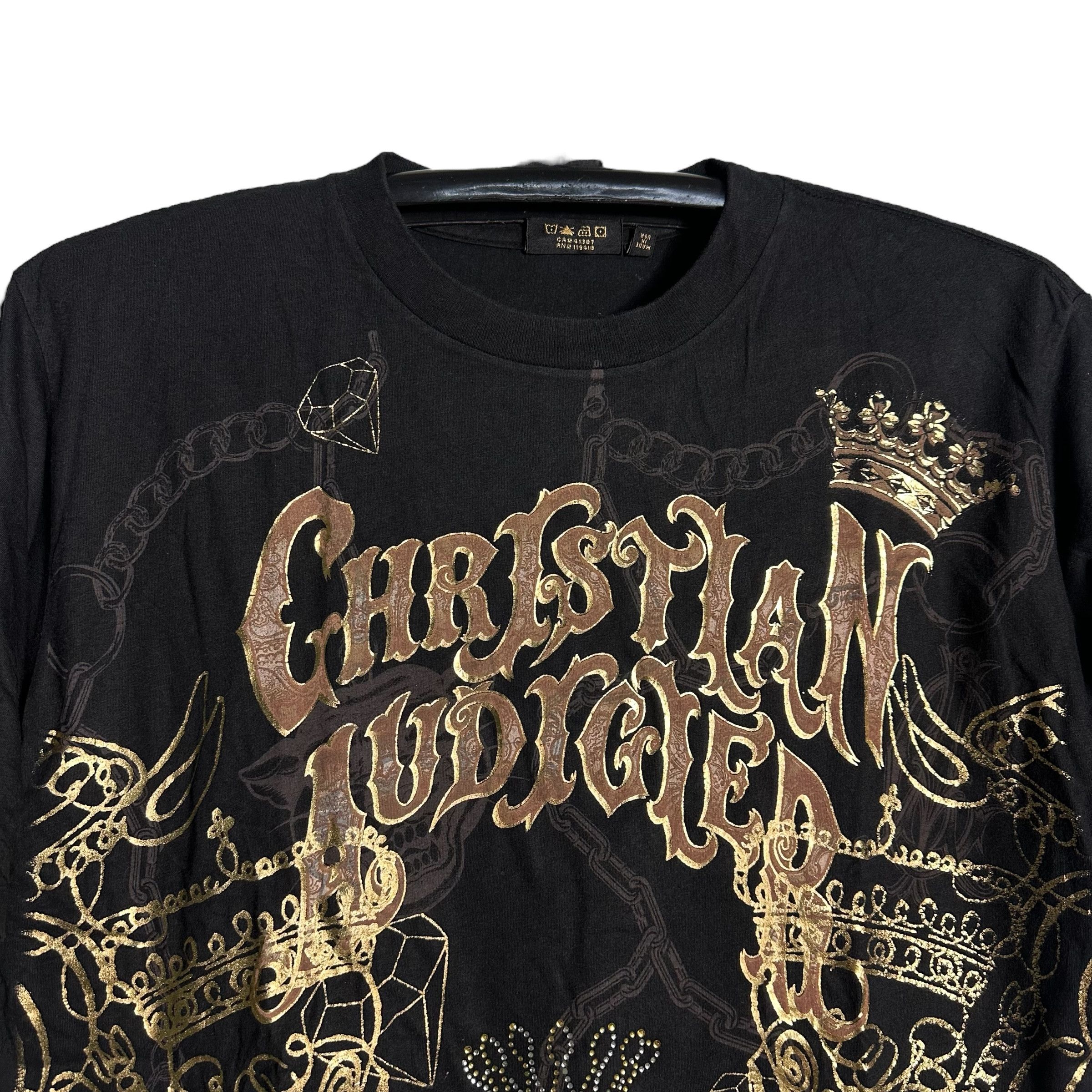 Christian Audigier × Ed Hardy 🔥RARE🔥Vintage Christian Audigier OVP T-shirt Made in USA Size US S / EU 44-46 / 1 - 2 Thumbnail