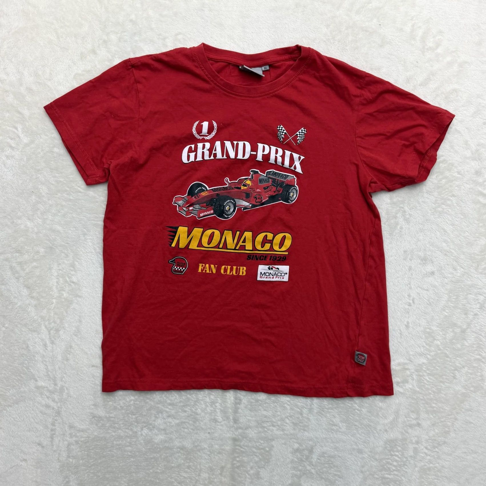Vintage Monaco Grand Prix Shirt Mens Medium Red Racing Double Sided Graphic Tee Size US M / EU 48-50 / 2 - 2 Thumbnail