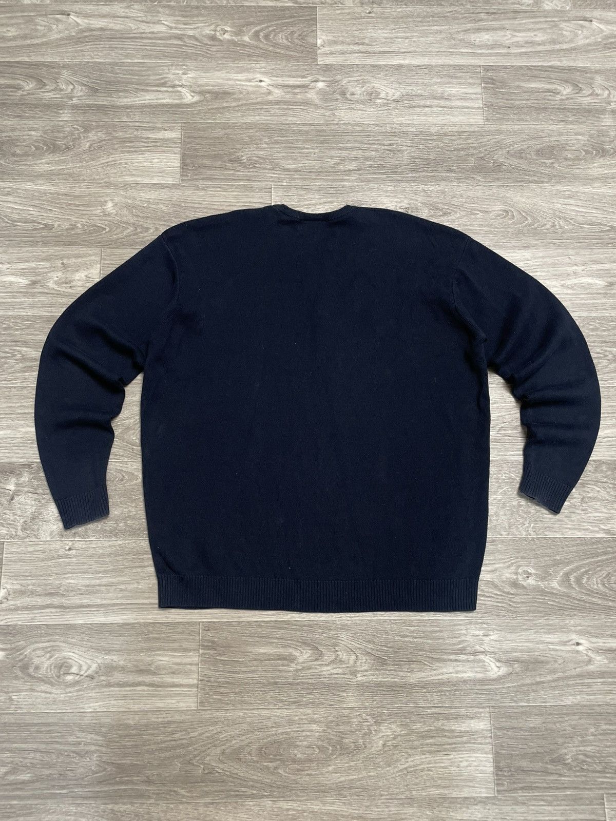 Lacoste Vintage Lacoste Navy Blue Cotton Sweater Size US L / EU 52-54 / 3 - 15 Thumbnail