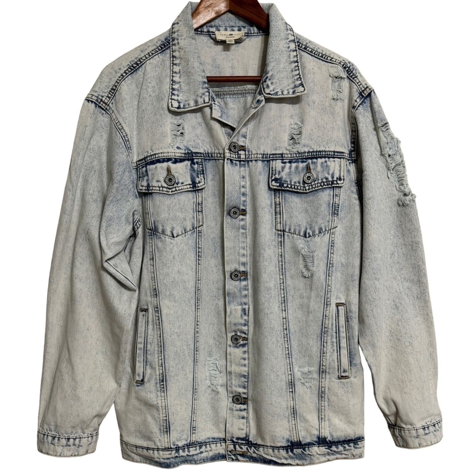 Other Umgee Distressed Oversized Jean Jacket Blue Size 1XL Size XXL / US 16-18 / IT 52-54 - 2 Thumbnail