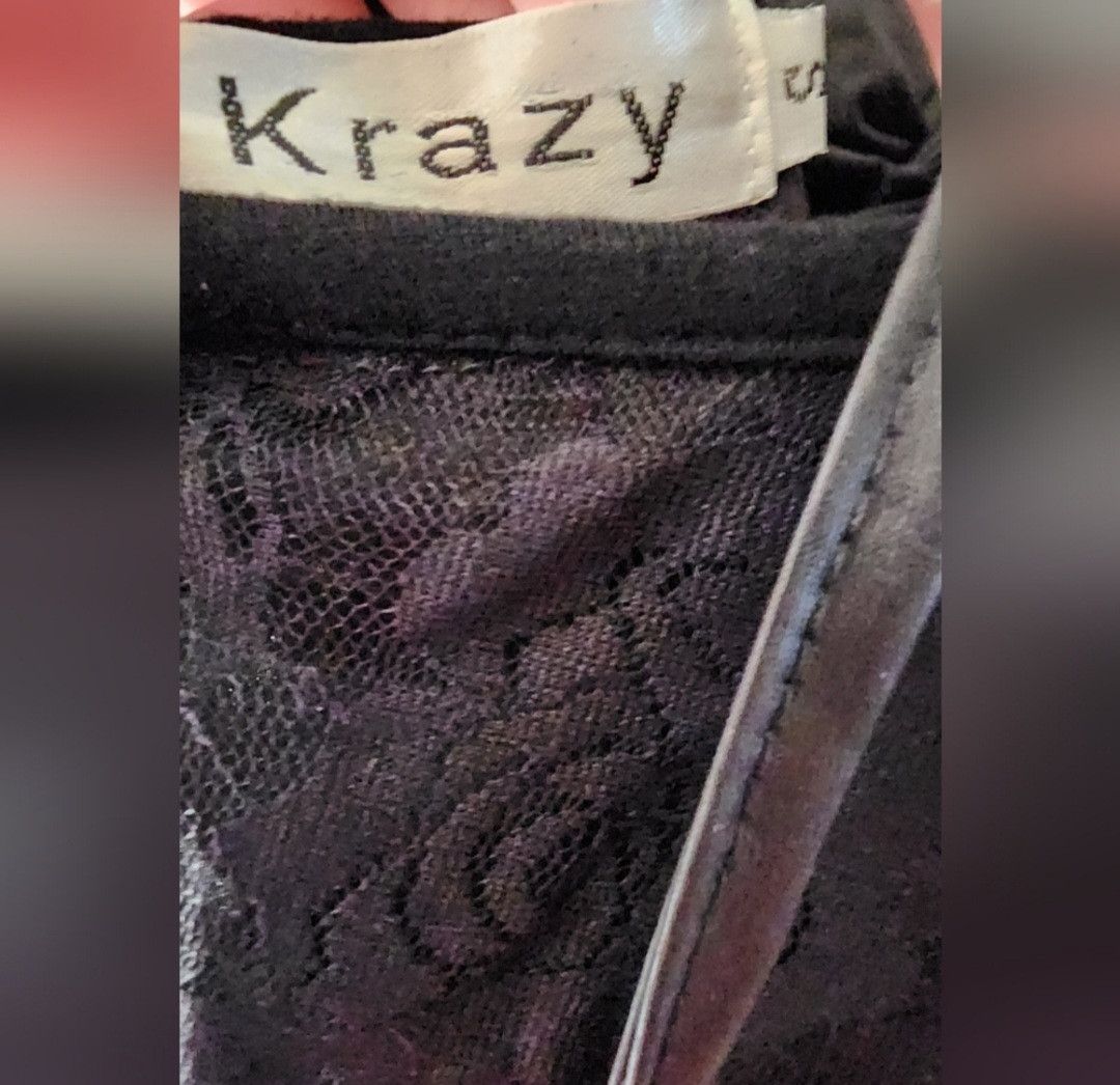 Other New Without Tags Krazy Black Lace Short Sleeve Dress Small Size S / US 4 / IT 40 - 4 Thumbnail