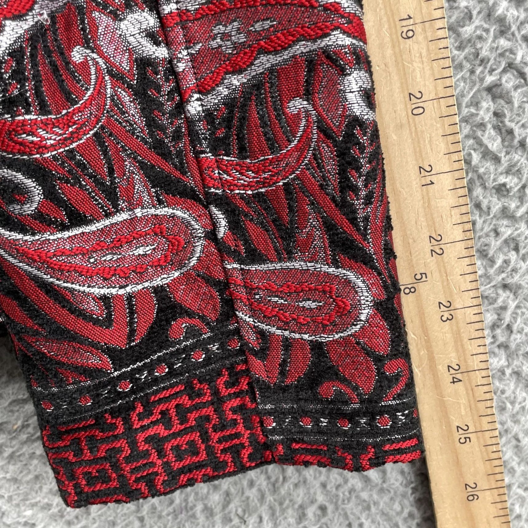 Vintage Christopher Banks Jacket Women's XL Red Paisley Patchwork Tapestry Retro Boho Size XL / US 12-14 / IT 48-50 - 6 Thumbnail