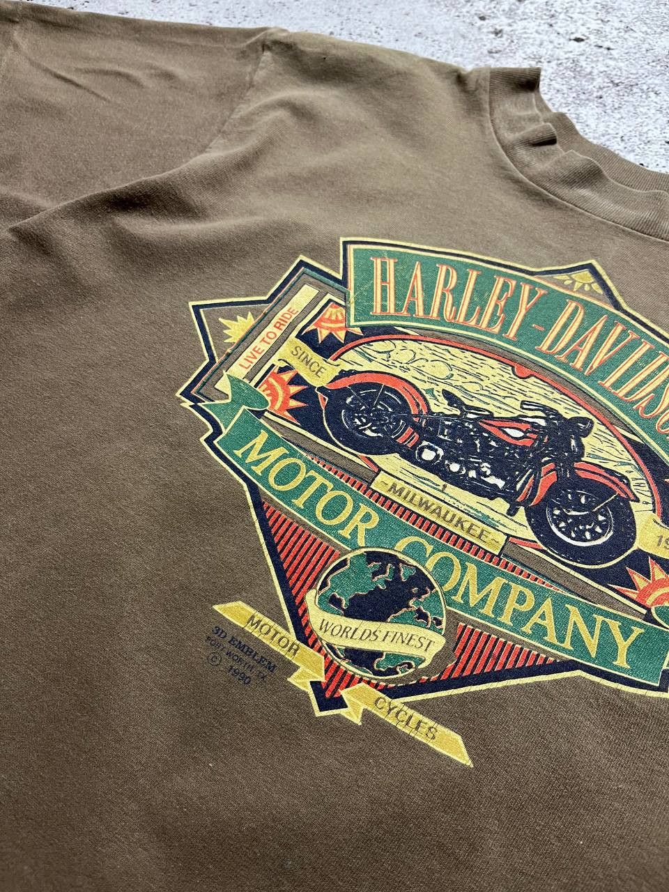 Harley Davidson 3D Emblem Harley-Davidson T-Shirt 1990 Size US L / EU 52-54 / 3 - 3 Thumbnail