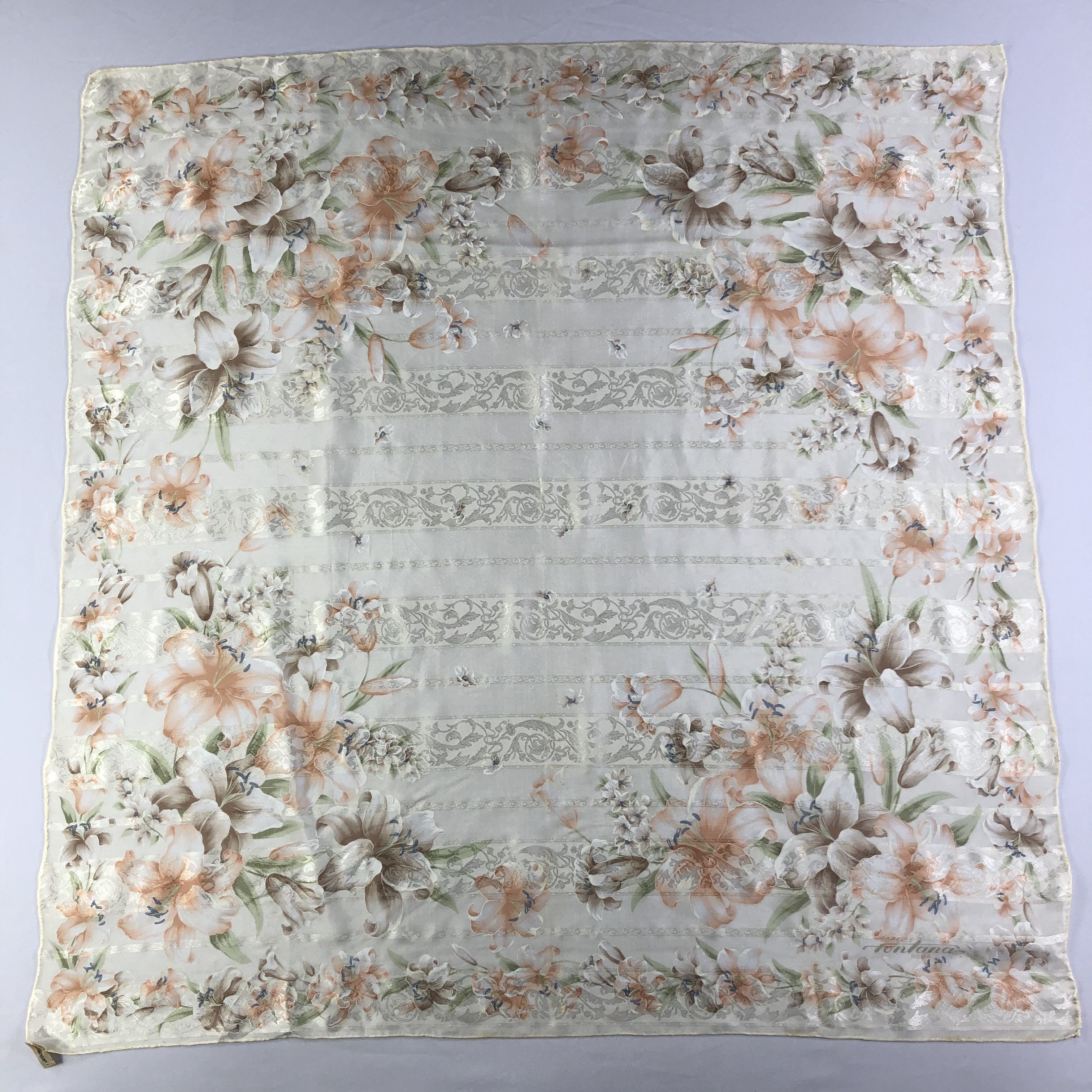 Vintage Vintage Sorelle Fontana Silk Scarf Size ONE SIZE - 2 Thumbnail