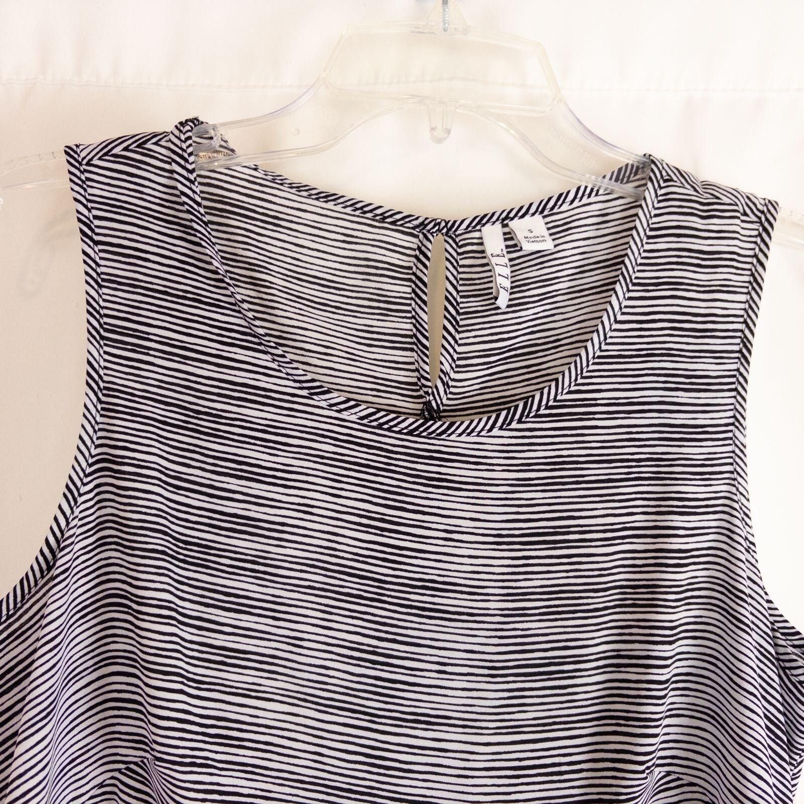Ellesse Elle Black & White Striped Tank Womens Small Size S / US 4 / IT 40 - 4 Thumbnail