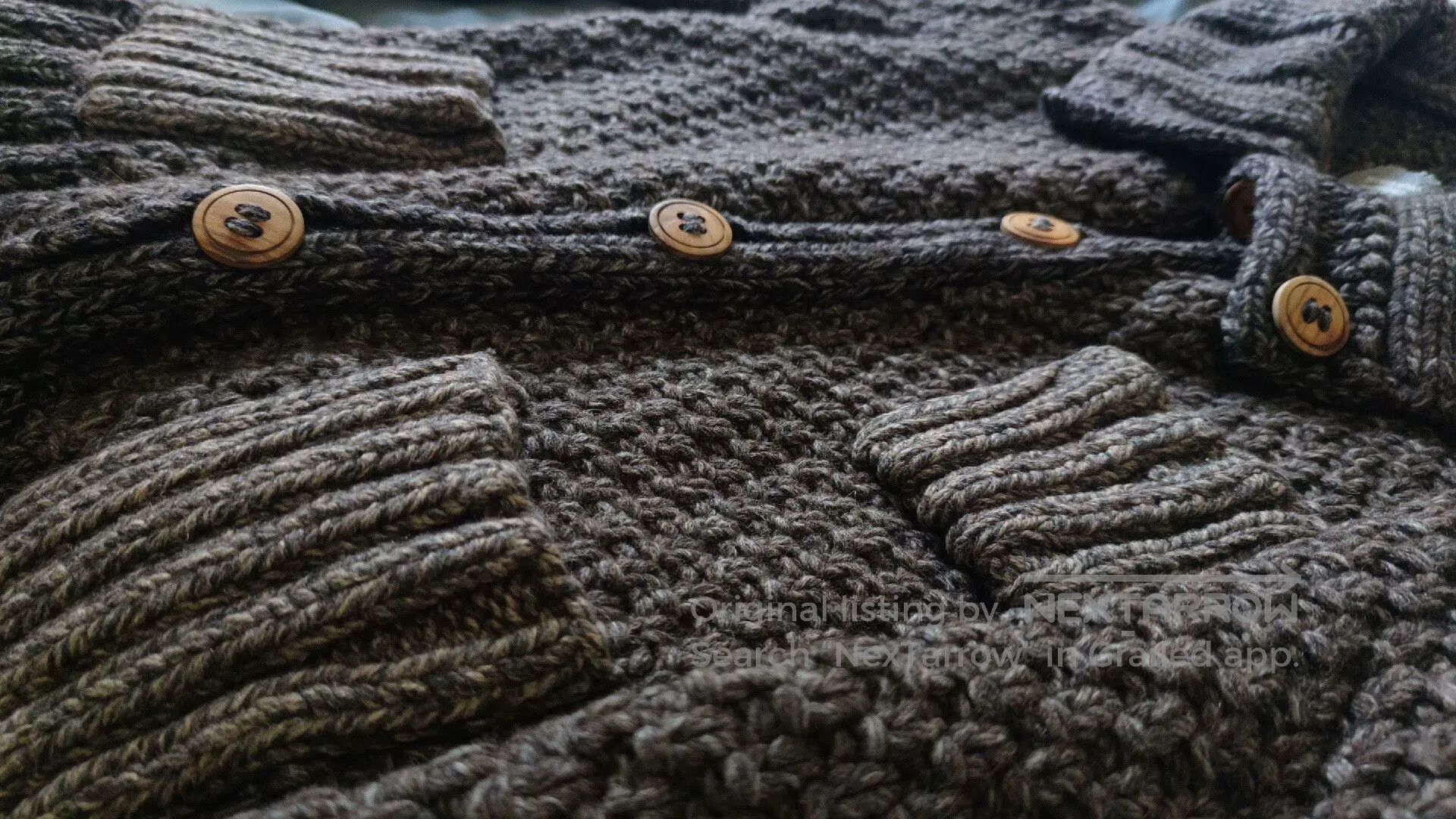 Takahiromiyashita The Soloist. Rare Fabric Knitted Cardigan with Unique Texture. Size US M / EU 48-50 / 2 - 5 Thumbnail