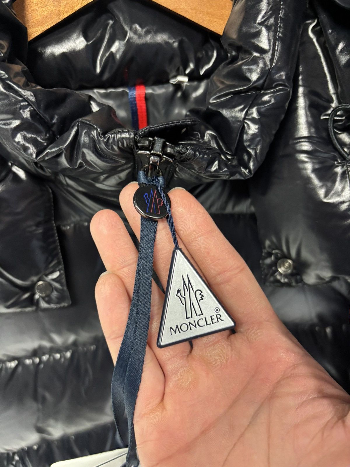 Moncler Black Moncler Maya Giubbotto jacket in size 4 Size US L / EU 52-54 / 3 - 7 Thumbnail
