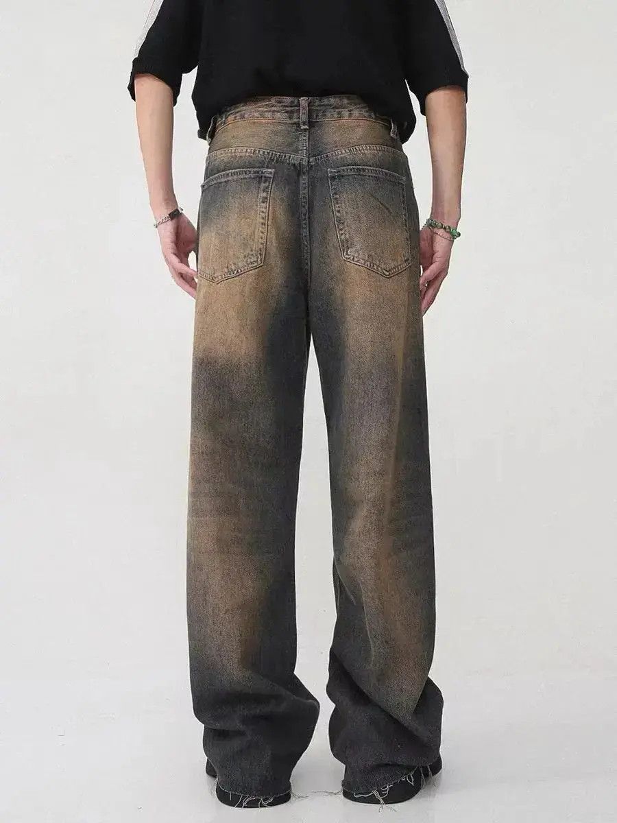 Japanese Brand Vintage Distressed Straight High Street Wide-Leg Jeans Size US 34 / EU 50 - 2 Thumbnail