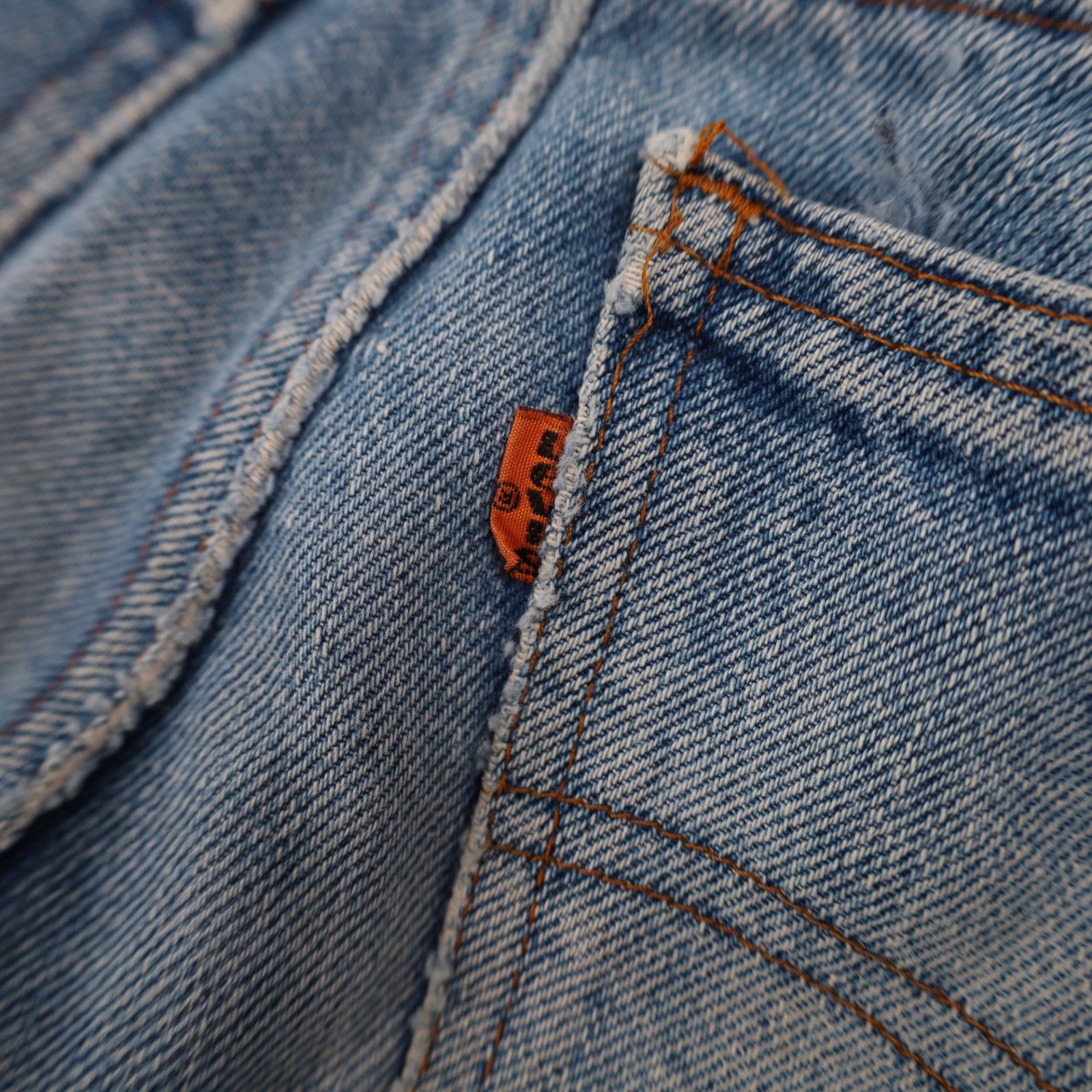 Levi's × Vintage Vintage Levis 509-0217 Distressed Orange Tab Denim Jeans Size US 29 - 14 Thumbnail