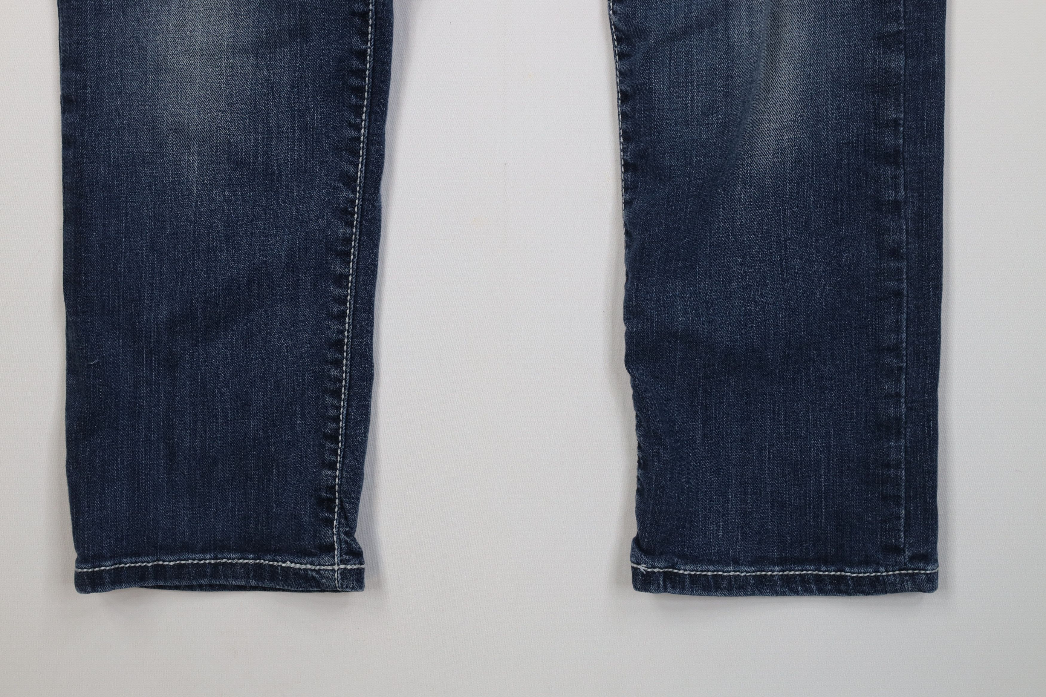 Vintage Buckle BKE Stitch Stella Cropped Flared Denim Jeans Blue Size 28" / US 6 / IT 42 - 4 Thumbnail