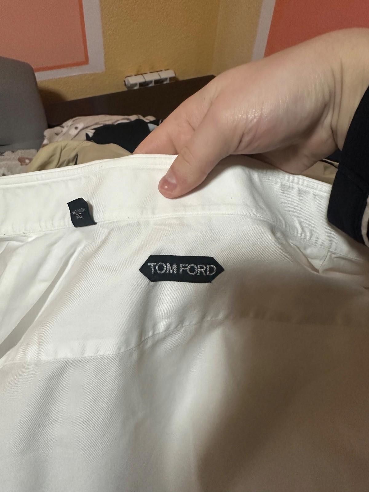 Tom Ford Tom Ford White Cotton Dress Shirt Size 42 Italy Made Size 42R - 7 Thumbnail