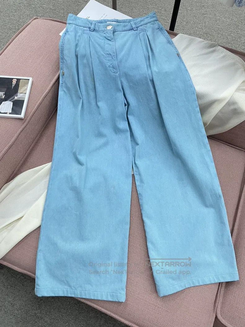 Chanel Chanel 21S Spring and Summer Series Blue Wide Leg Jeans Size 25" / US 0 / IT 36 - 1 Thumbnail