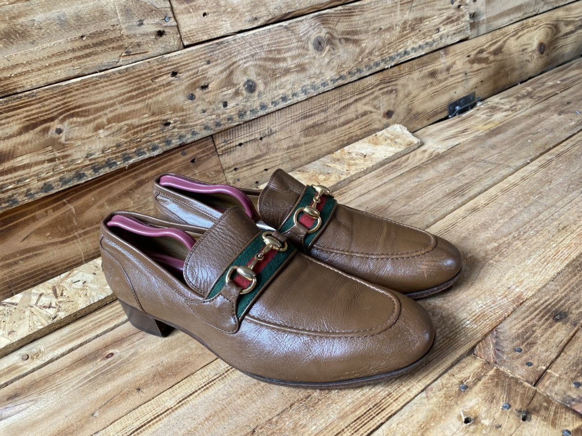 Gucci Gucci horsebit bixton 3 stripe leather loafers sz uk 7.5 Size US 8.5 / EU 41-42 - 11 Thumbnail