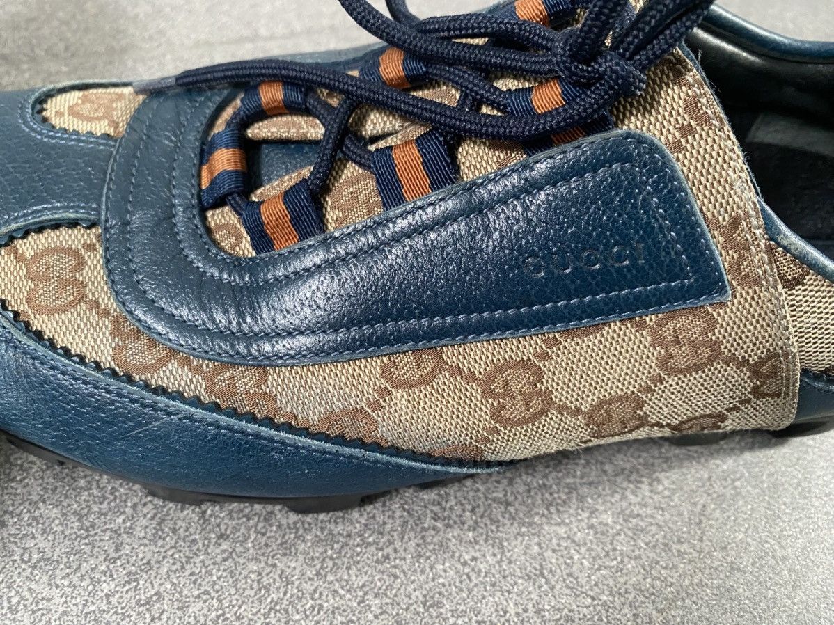 Gucci Vintage Gucci Low Top Sneakers Blue Leather Size US 8 / EU 41 - 8 Thumbnail