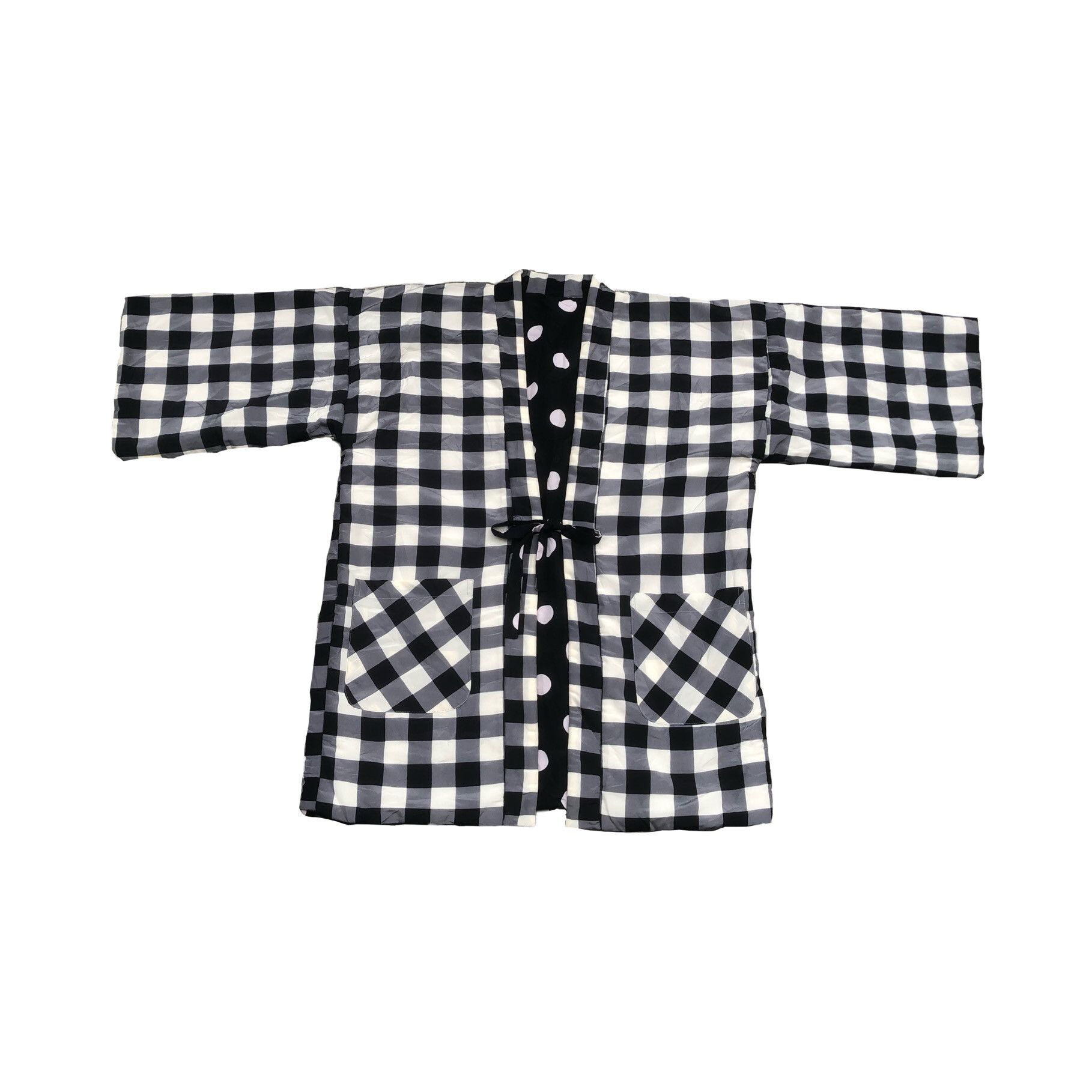 Japanese Traditional Wear Kimono Checkered Plaids Jacket