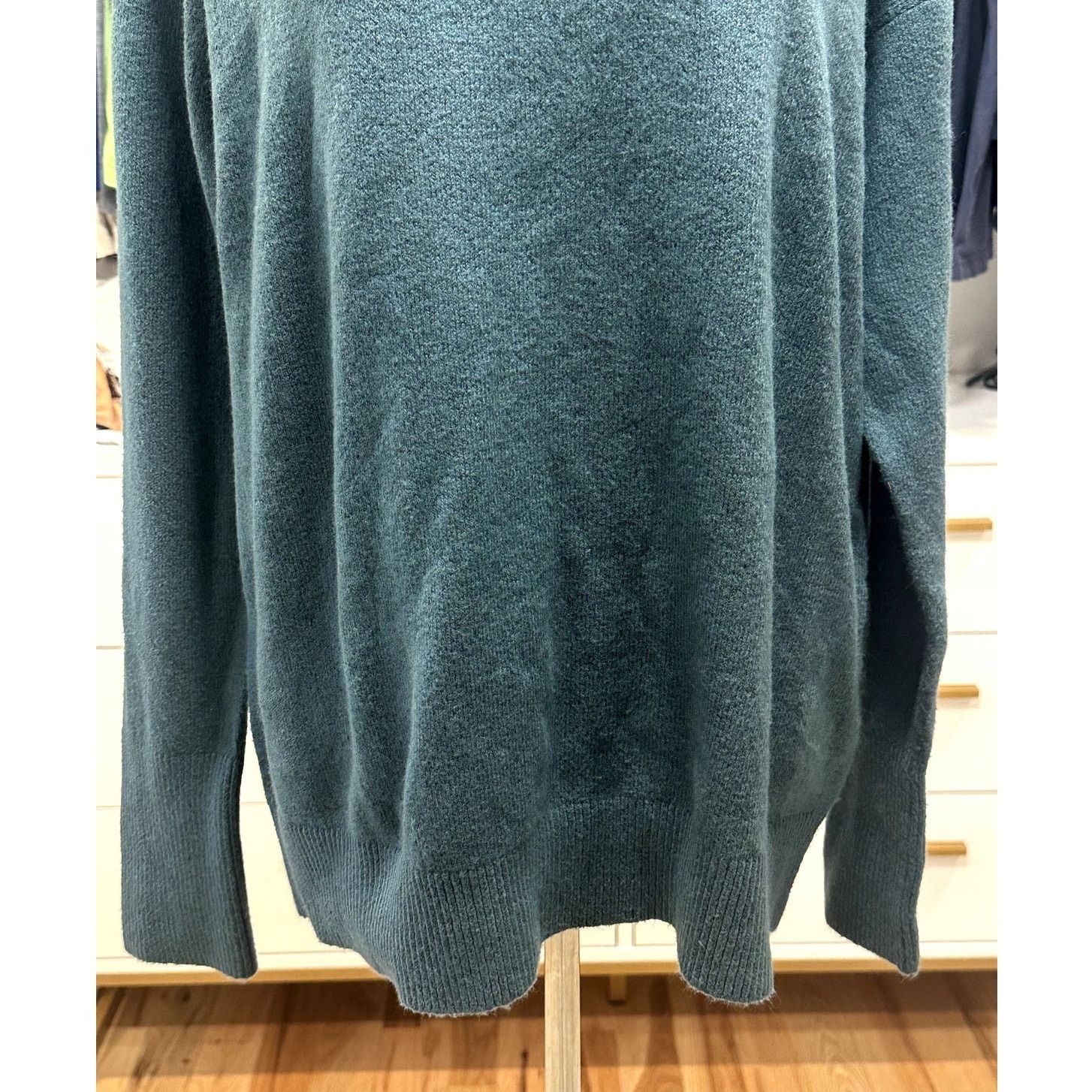 Other Caslon Womens Green Funnel Neck Cotton Blend Sweater XL NWOT Size XL / US 12-14 / IT 48-50 - 4 Thumbnail