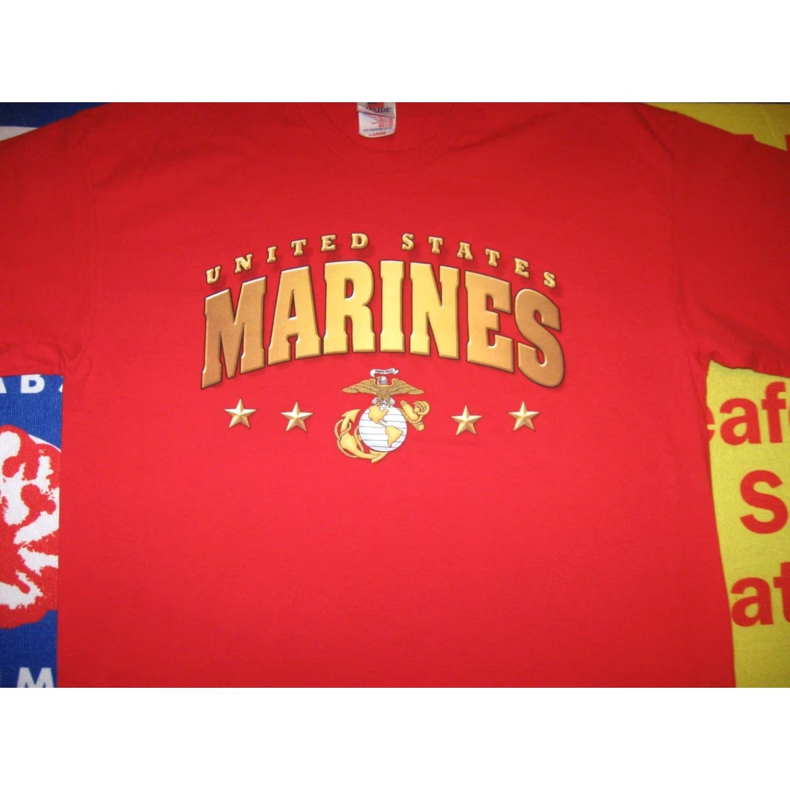 Vintage VINTAGE Bayside Shirt Mens L Red UNITED STATES MARINES Men Semper 90s USA USMC Size US L / EU 52-54 / 3 - 2 Thumbnail