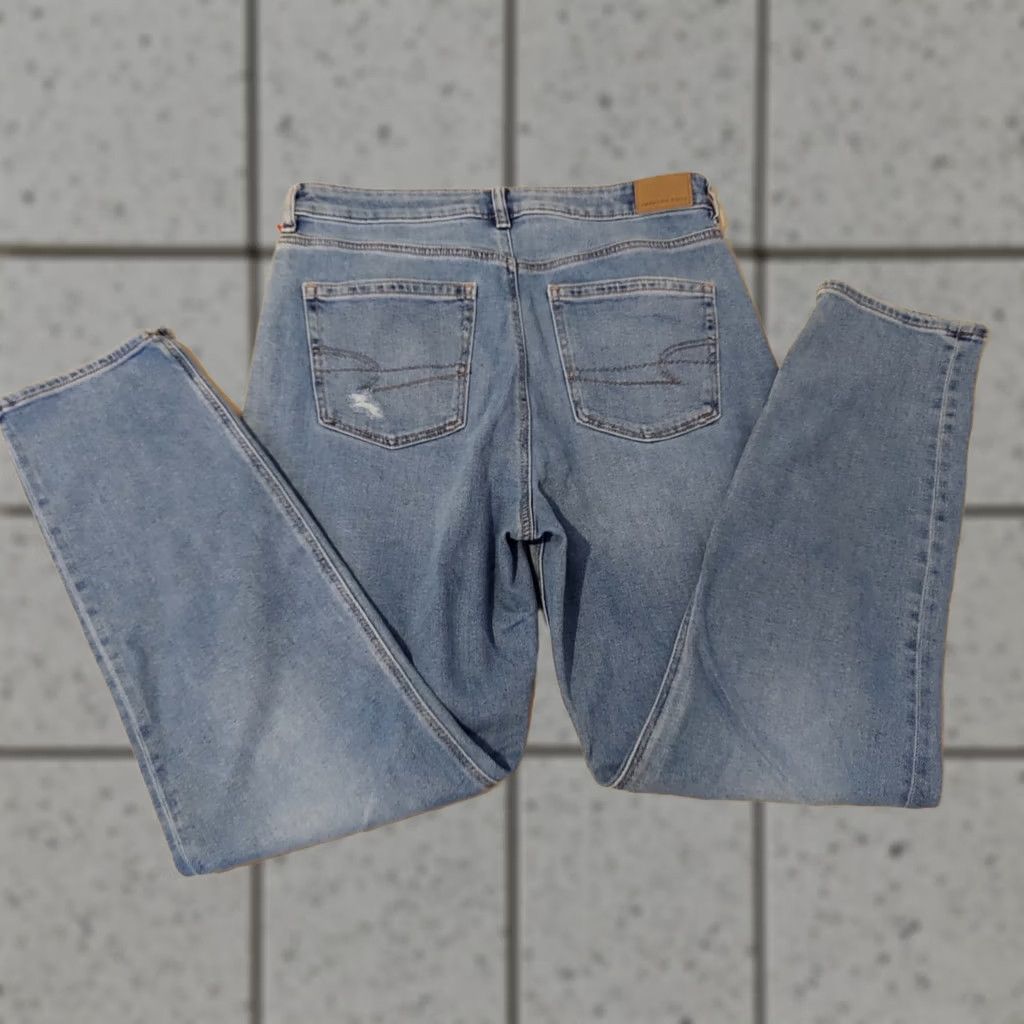 American Eagle Outfitters Womens American Eagle Outfitters Jeans 12 Mom Skinny Denim Pants Blue Size 34" / US 12 / IT 48 - 1 Thumbnail