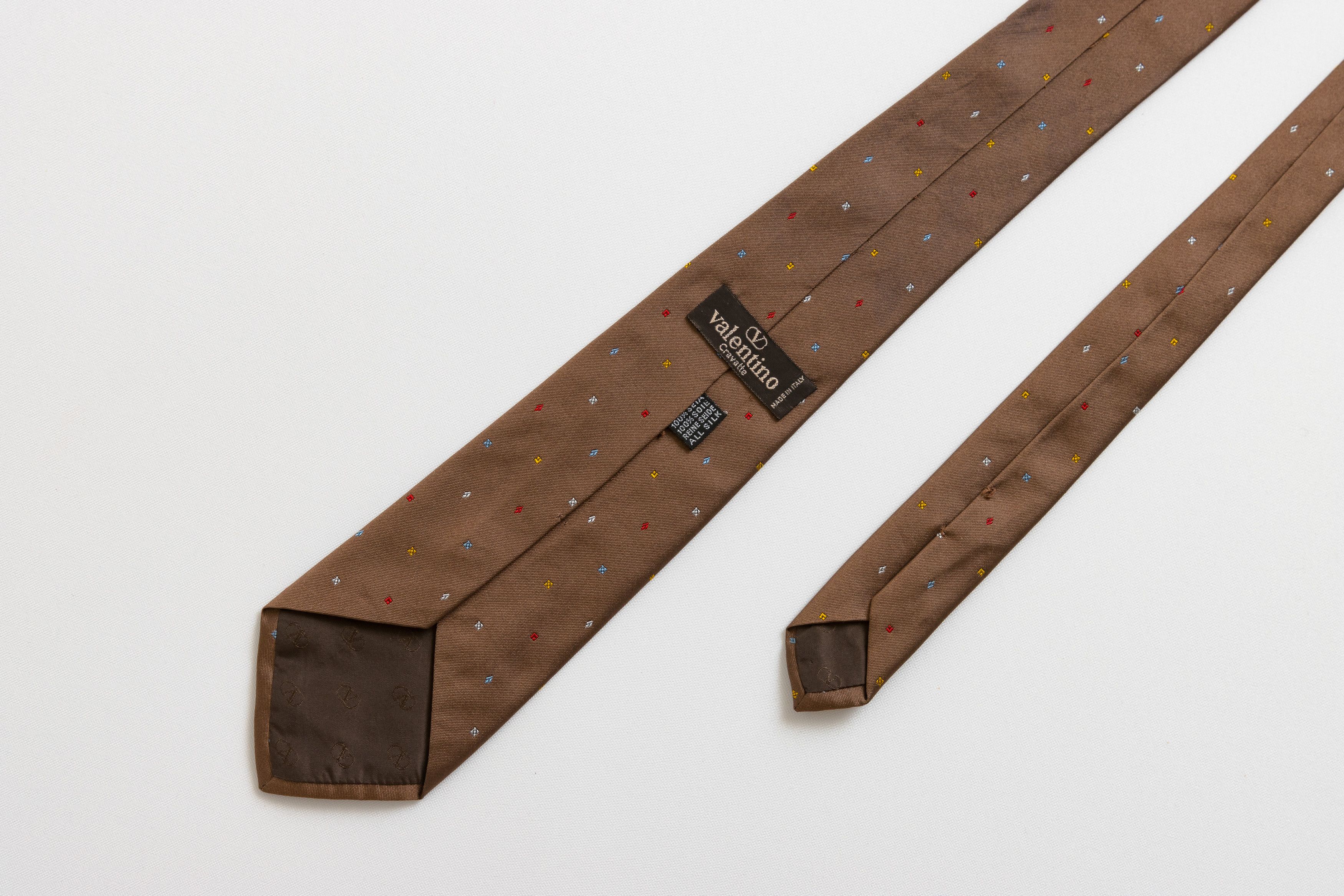 Valentino Valentino made in Italy Tie abstract Silk Nedcktie 031 Size ONE SIZE - 5 Thumbnail
