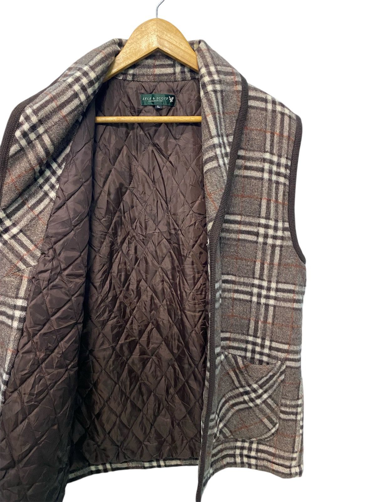 Lyle & Scott × Vintage Vintage LYLE&SCOTT wool vest jacket Size US L / EU 52-54 / 3 - 3 Thumbnail