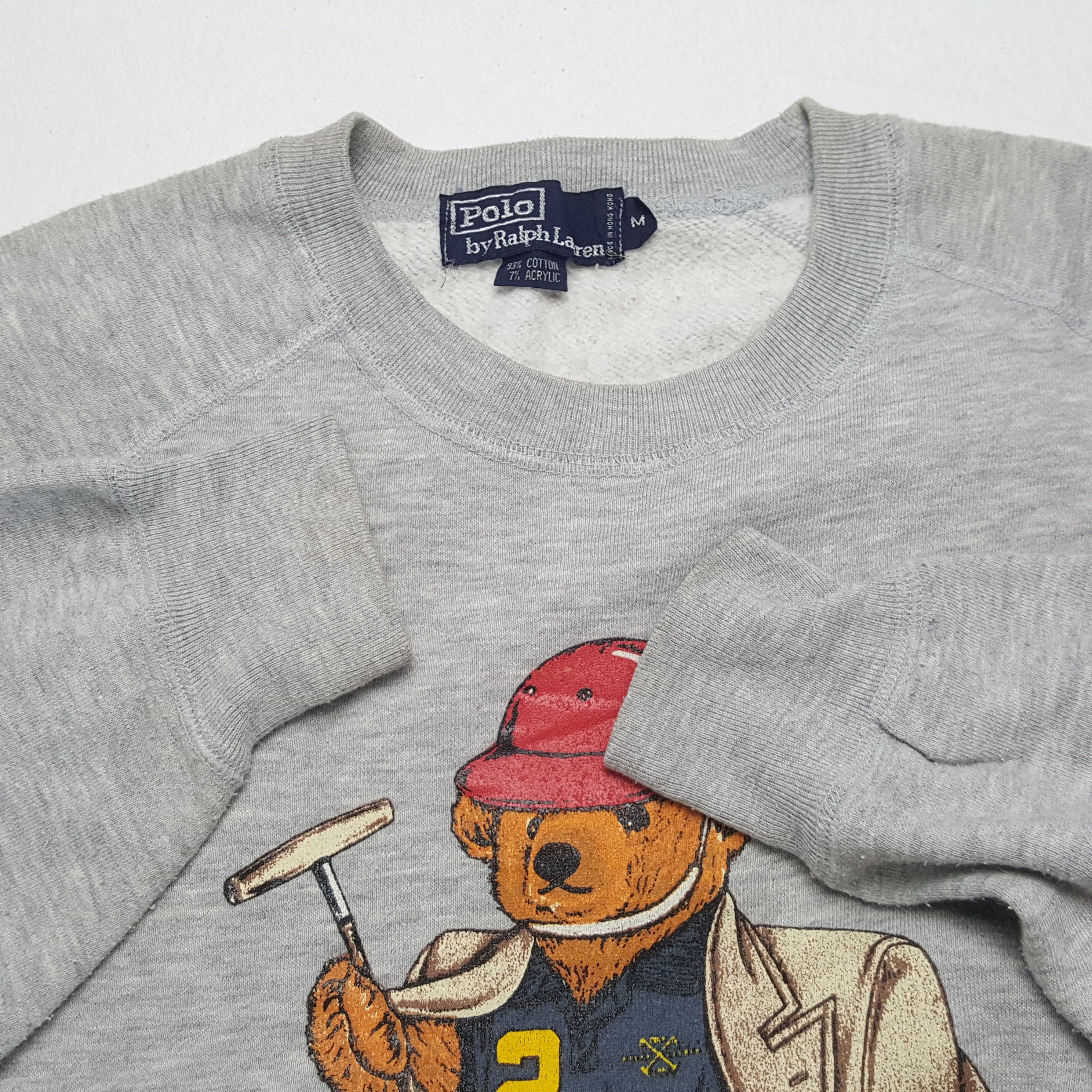 Polo Ralph Lauren × Vintage Vintage POLO BEAR by Ralph Lauren Luxury Brand Sweatshirts Size US M / EU 48-50 / 2 - 7 Thumbnail