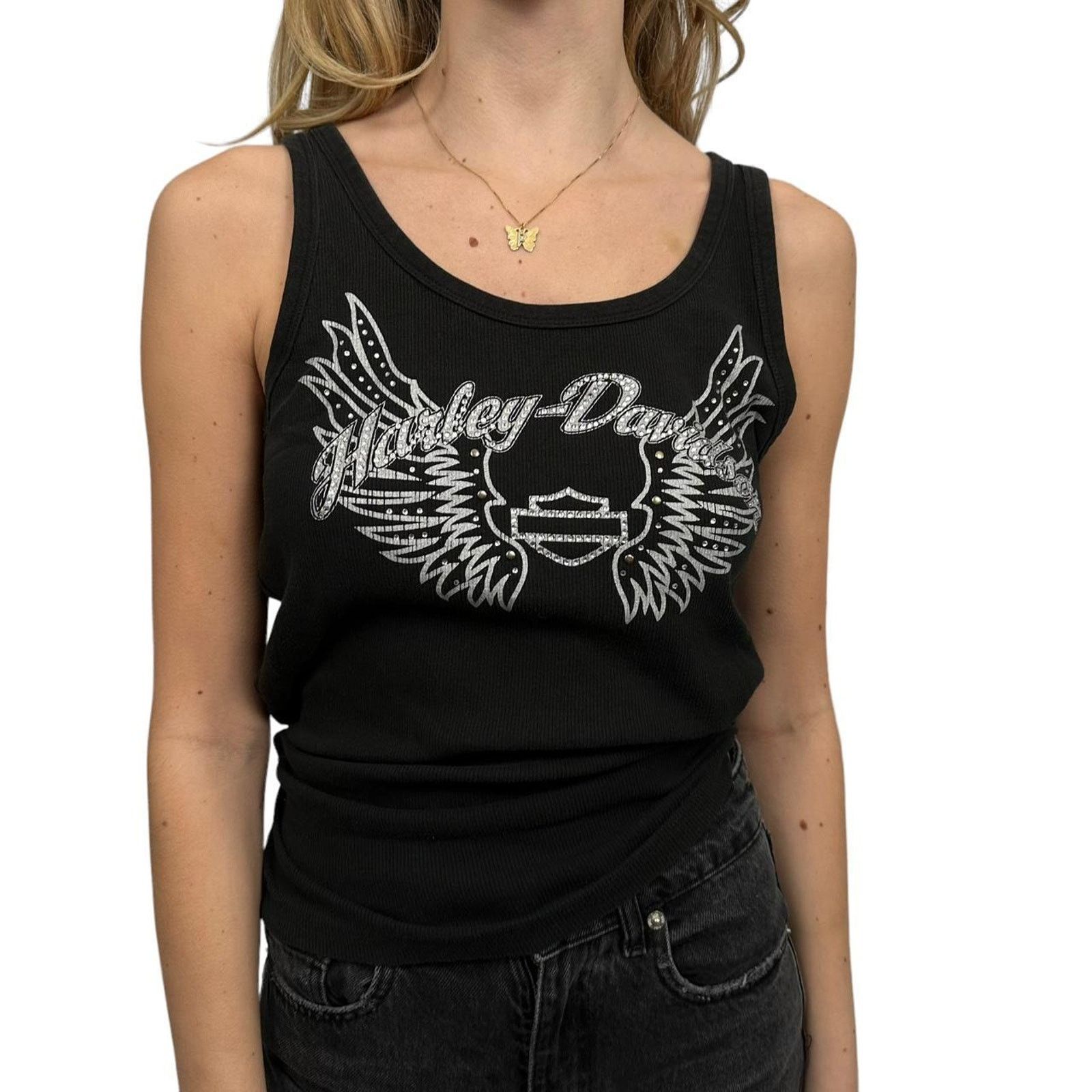 Harley Davidson Vintage womens harley davidson tank Size L / US 10 / IT 46 - 1 Thumbnail