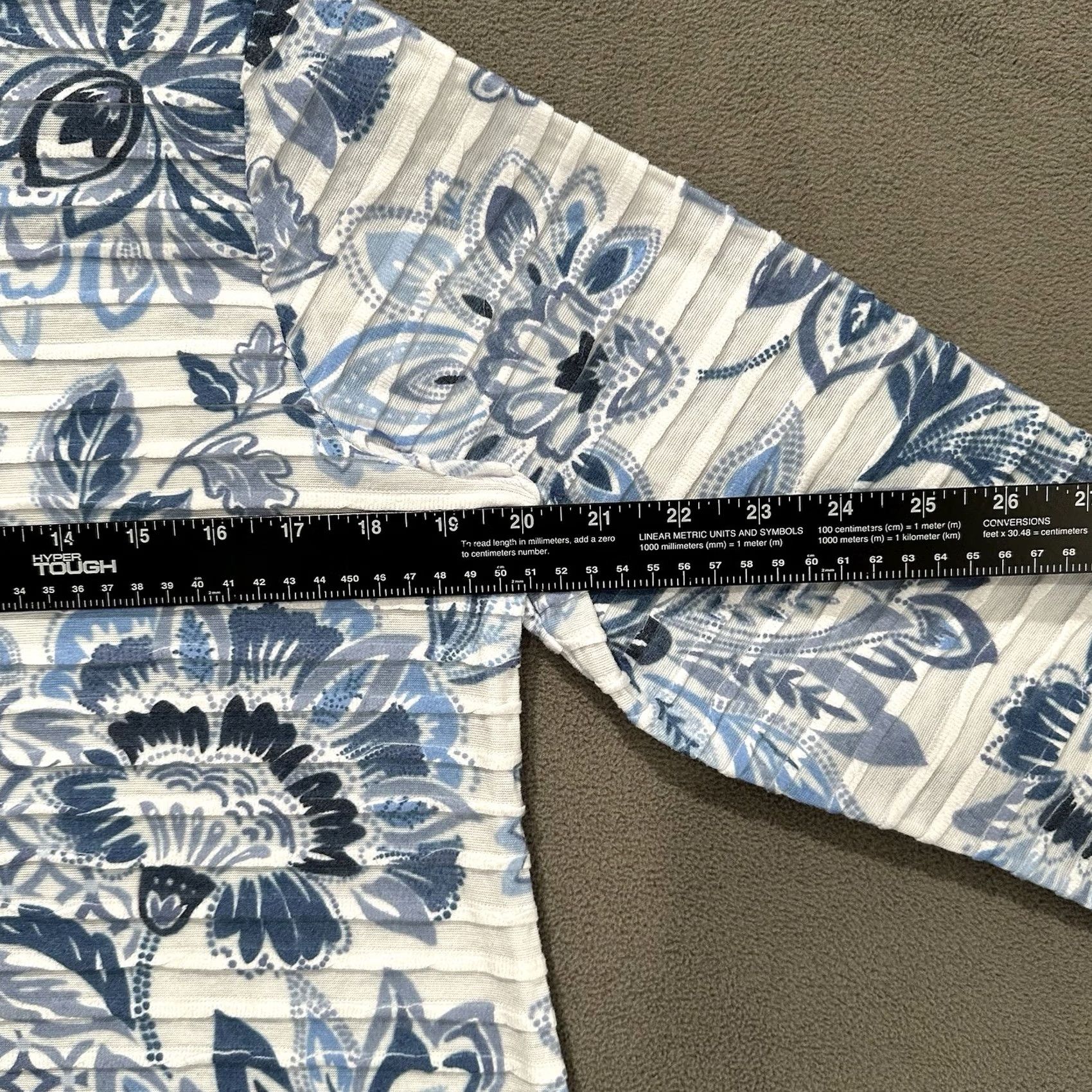 Vintage Alfred Dunner Blouse Womens Small White Blue Floral 3/4 Sleeve Cotton Blend Size S / US 4 / IT 40 - 7 Thumbnail