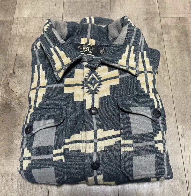 RRL Ralph Lauren RRL Ralph Lauren Navajo ethnic style coat shirt, rl blue d Size US L / EU 52-54 / 3 - 6 Thumbnail