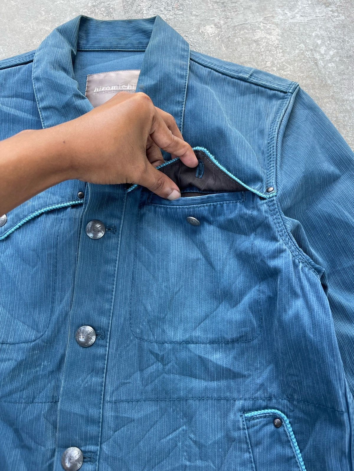 Designer × Japanese Brand × Vintage 🔥Vintage Hiromichi Nakano Indigo Western Jacket Size US L / EU 52-54 / 3 - 9 Thumbnail