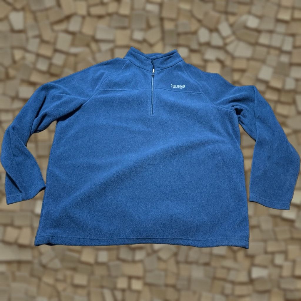 Vintage Red Head Brand Co. Sweater Men's Size XL Blue Quarter Zipper Pullover Size US XL / EU 56 / 4 - 1 Thumbnail