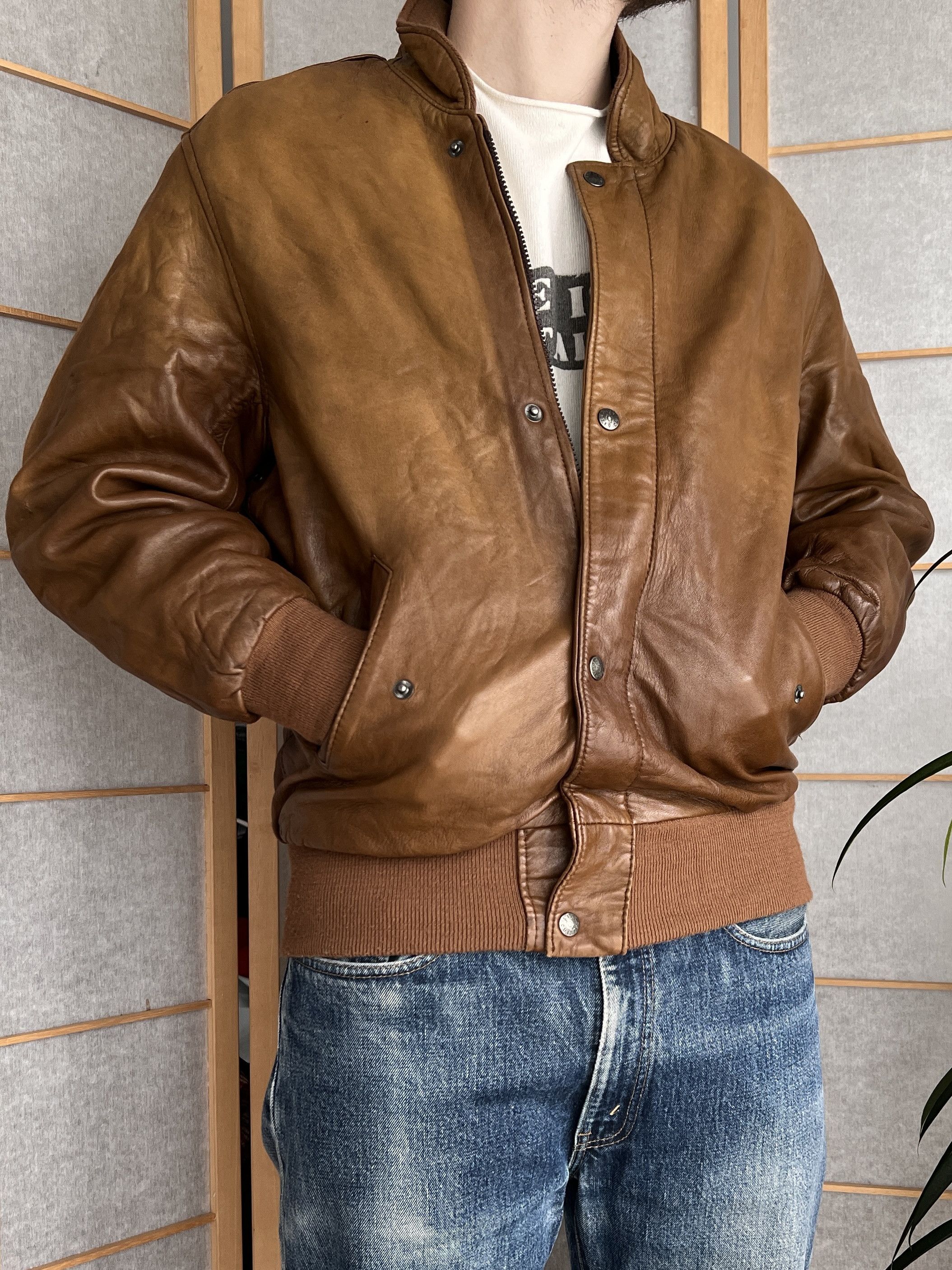 Hysteric Glamour Crazy vintage 90s lambskin leather bomber jacket opium japan Size US S / EU 44-46 / 1 - 7 Thumbnail