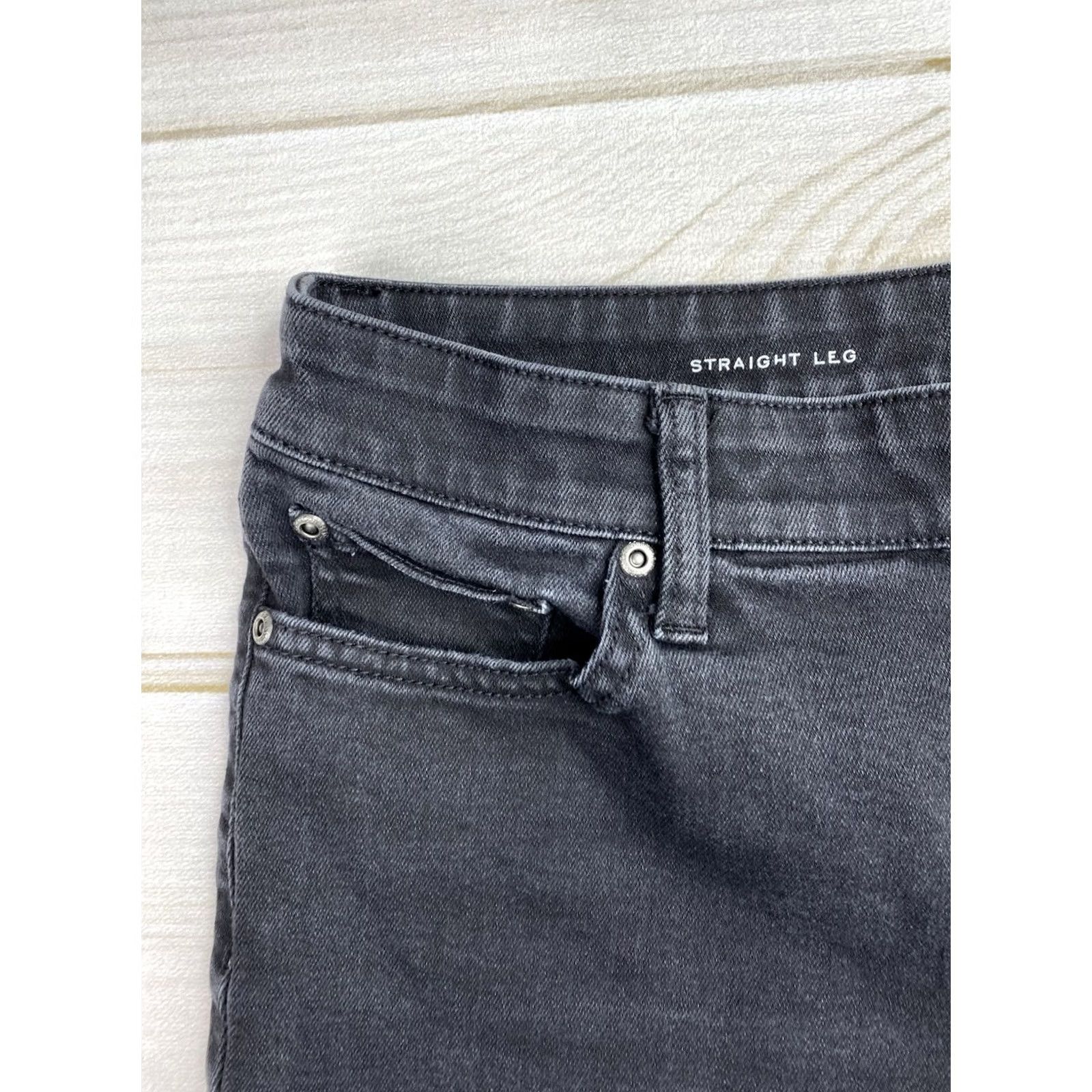 Vintage St. John's Bay Jeans Womens 10 Straight Black Mid Rise Stretch 5-Pocket Denim Cotton Blend 28.5 In Inseam Casual Everyday Womens Size 32" / US 10 / IT 46 - 2 Thumbnail